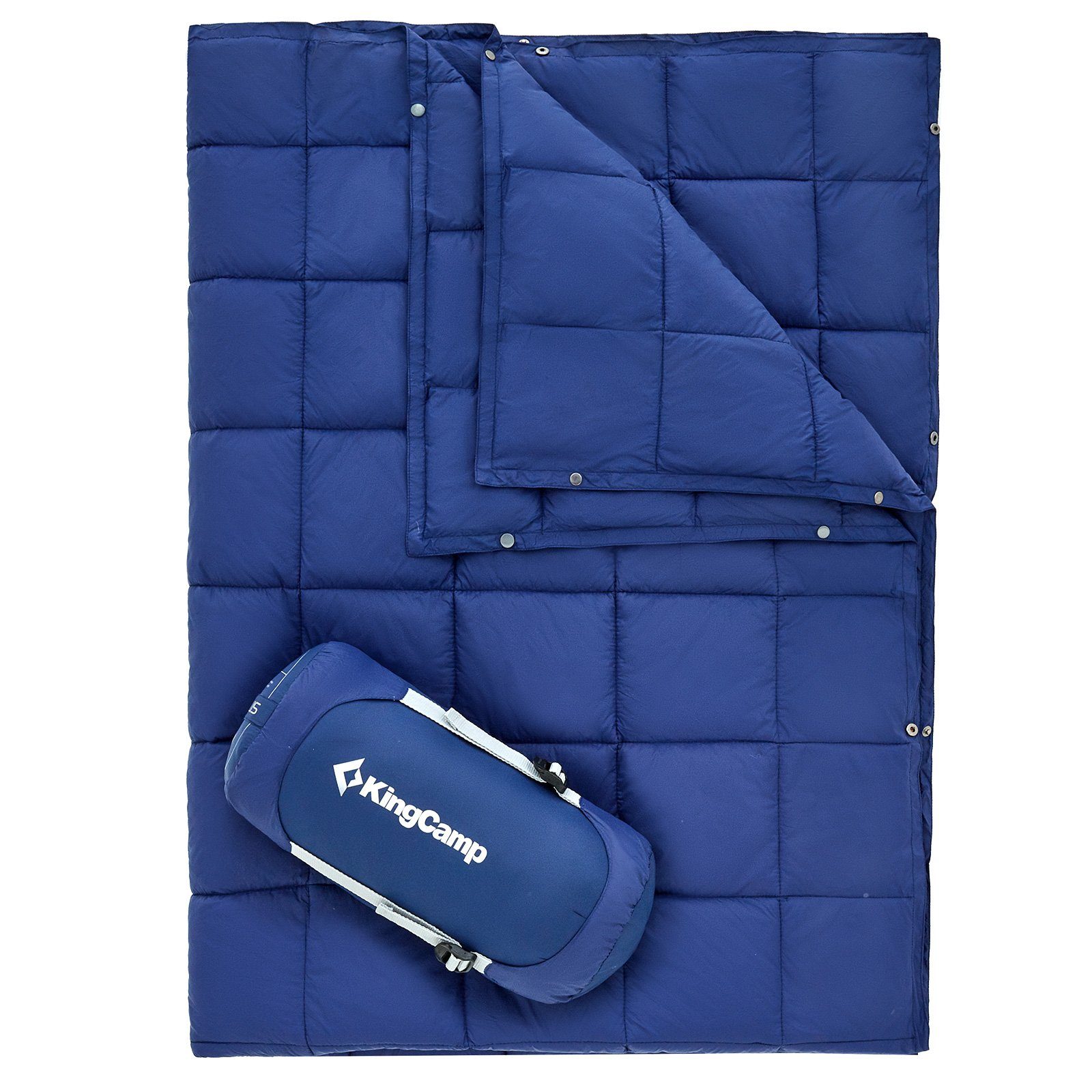 Outdoordecke Camping Decke Smart 800 Picknick, KingCamp, Strand Matte Park Decke Leicht 810 g Dark Blue