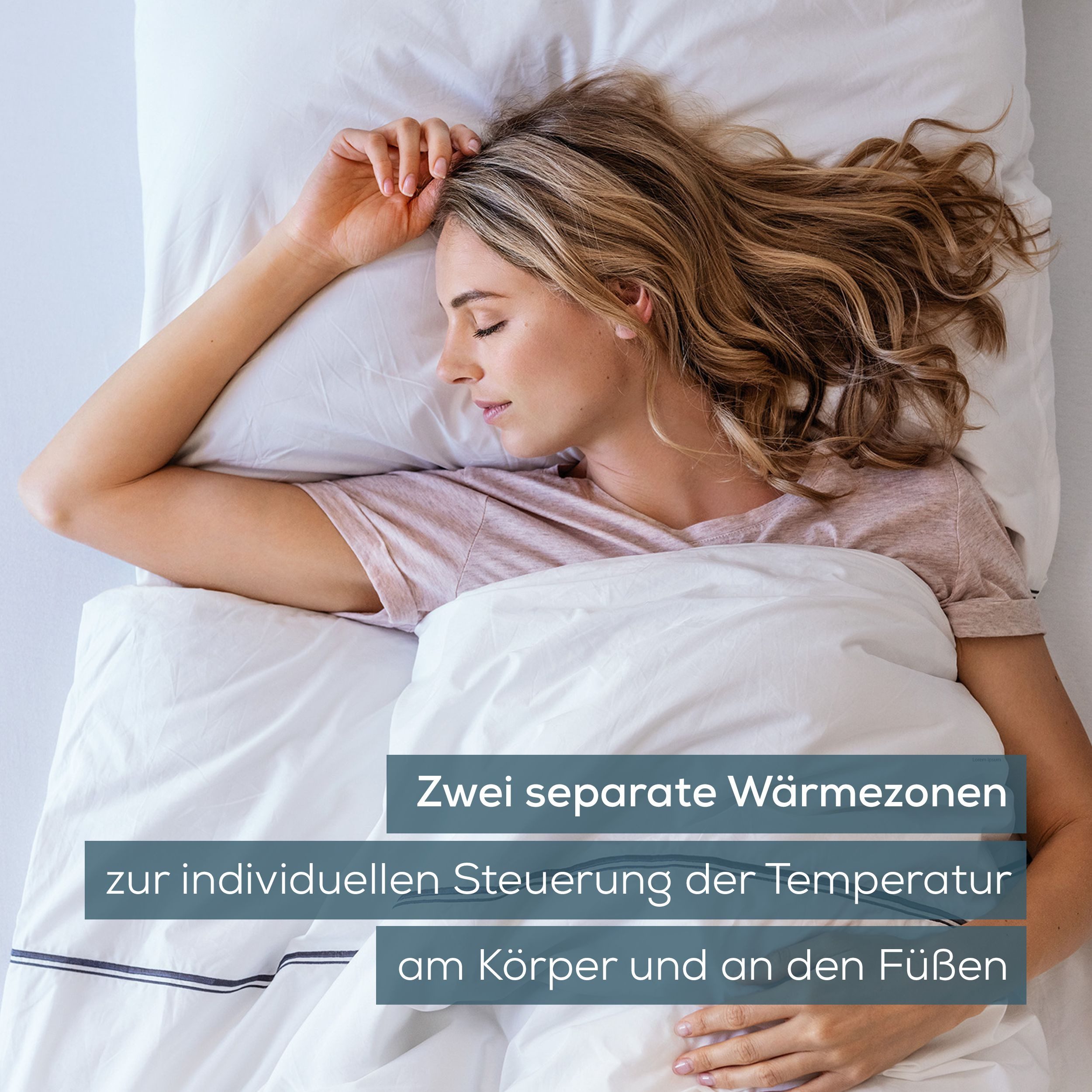 BEURER Wärmeunterbett UB 90 für ein kuschelig warmes Bett, maschinenwaschbar, Wärmezone für Körper und Füße separat einstellbar