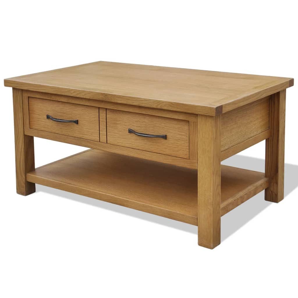 vidaXL Couchtisch Couchtisch 88x53x45 cm Massivholz Eiche (1-St) günstig online kaufen