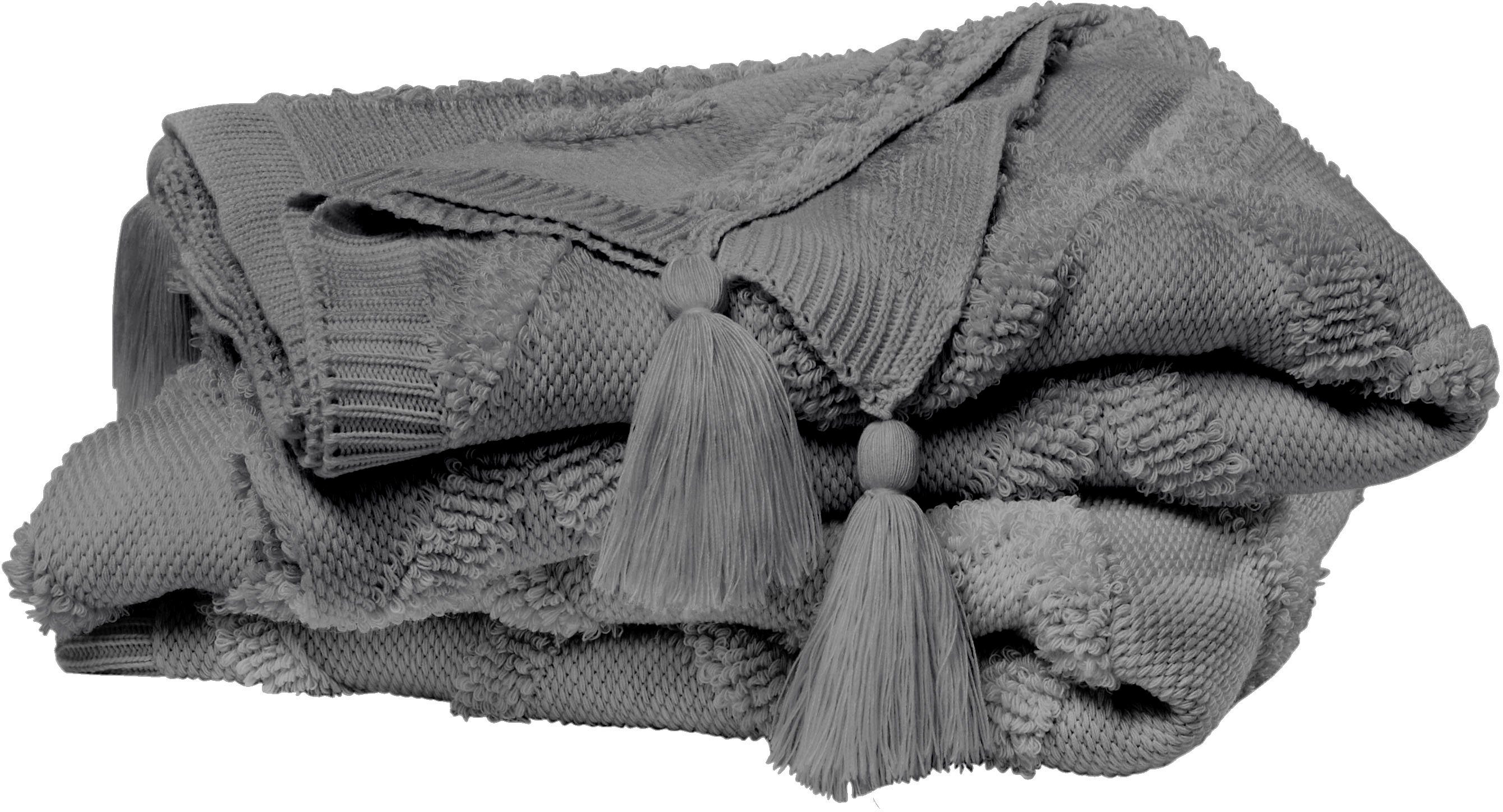 Primera Tagesdecke »Kuscheldecke Boho«, mit trendigen Bommeln günstig online kaufen