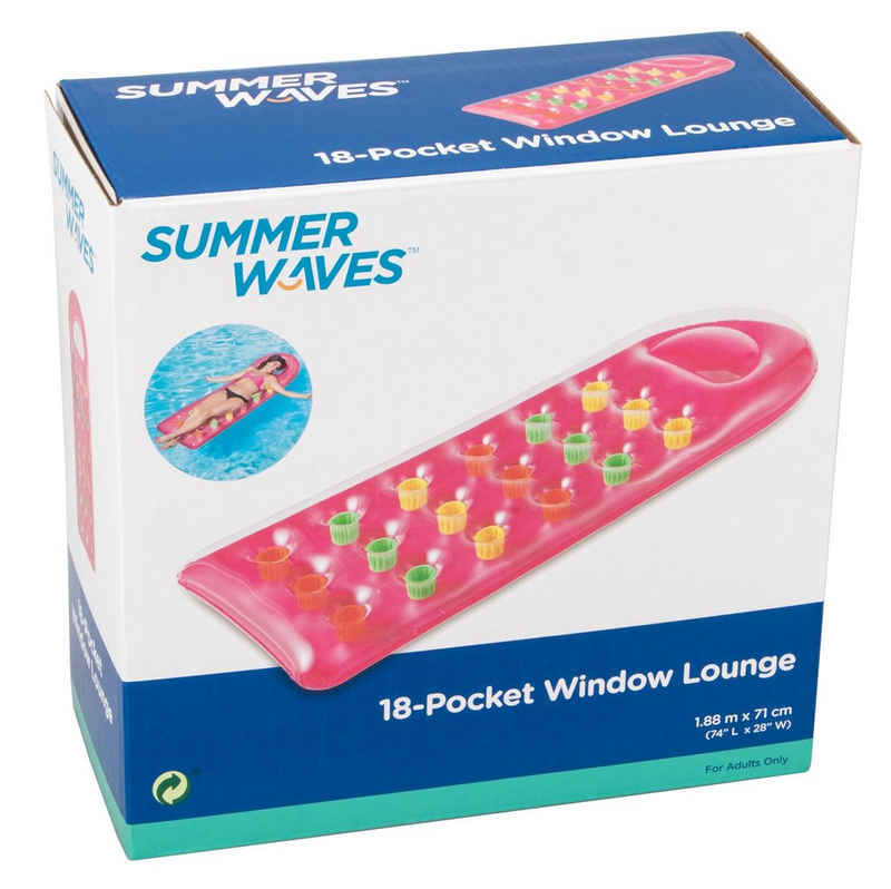 SummerWaves Luftmatratze Summer Waves Luftmatratze mit Fenster - Farbe: Rosa