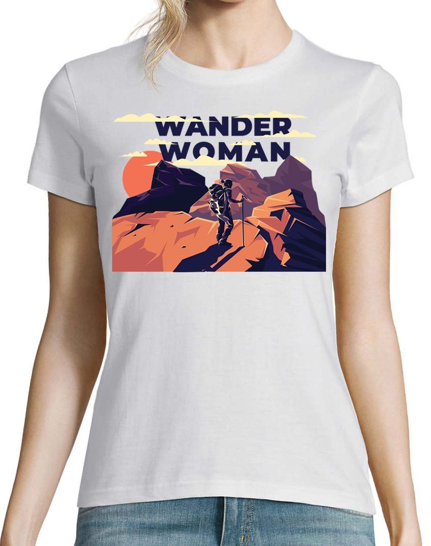 Youth Designz T-Shirt Wander Woman Weiss Print T-Shirt modischem Mit Damen