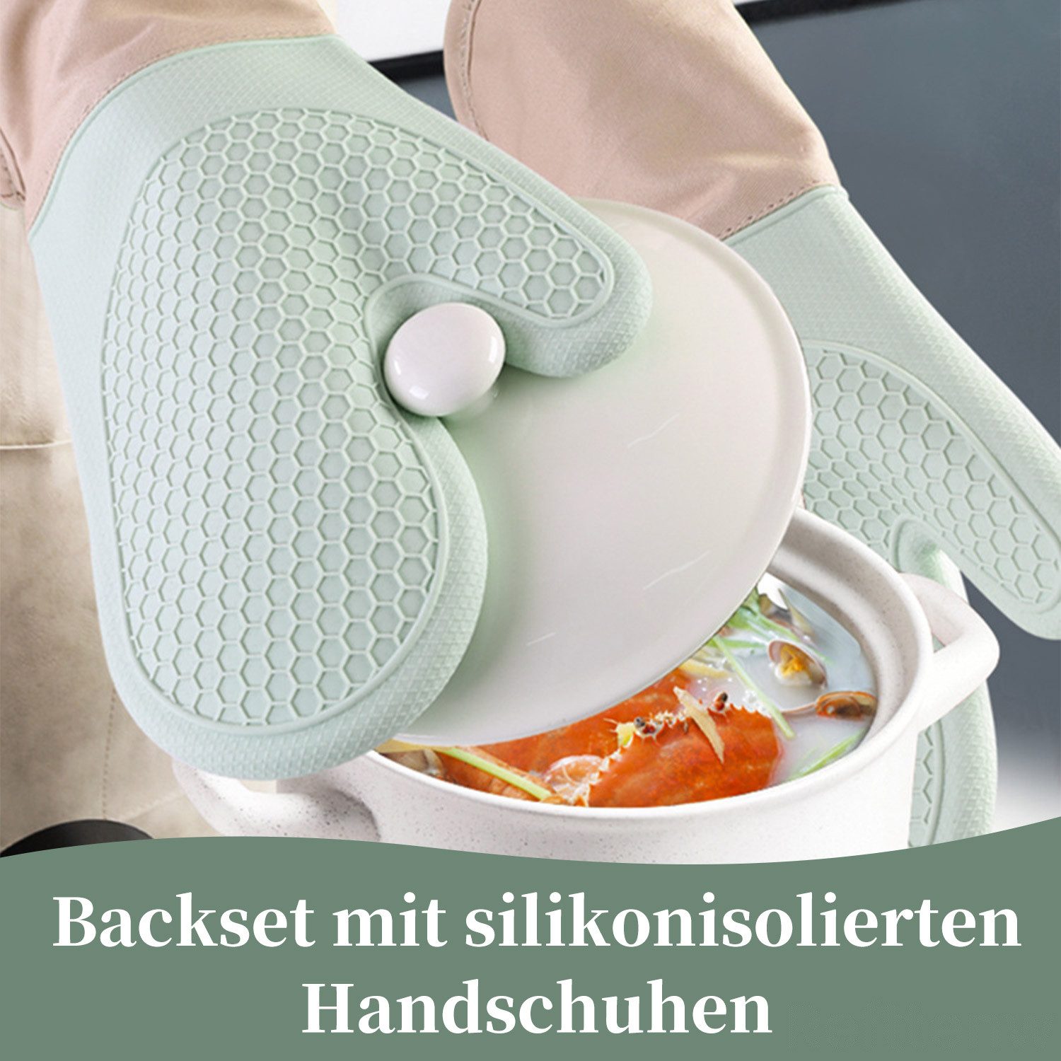 Refttenw Topfhandschuhe Ofenhandschuhe set,Topfhandschuhe,Rutschfest,Hitzeb günstig online kaufen