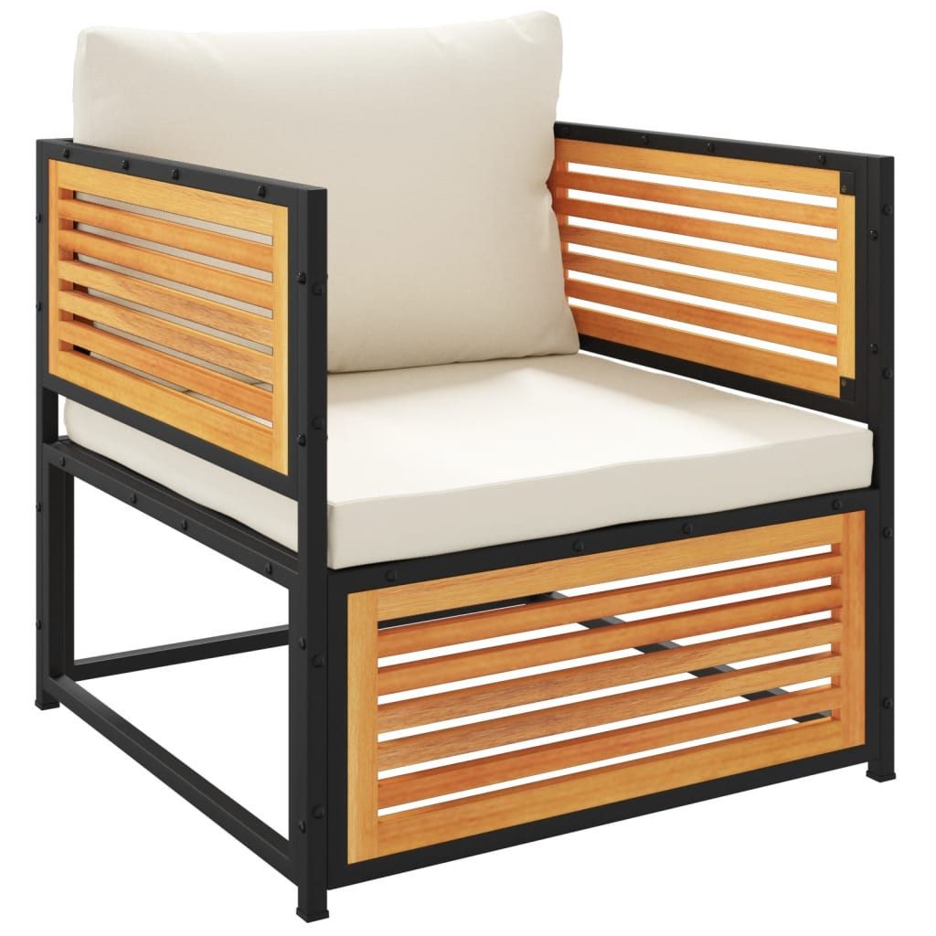 vidaXL Sofaelement Gartensessel mit Kissen Massivholz günstig online kaufen