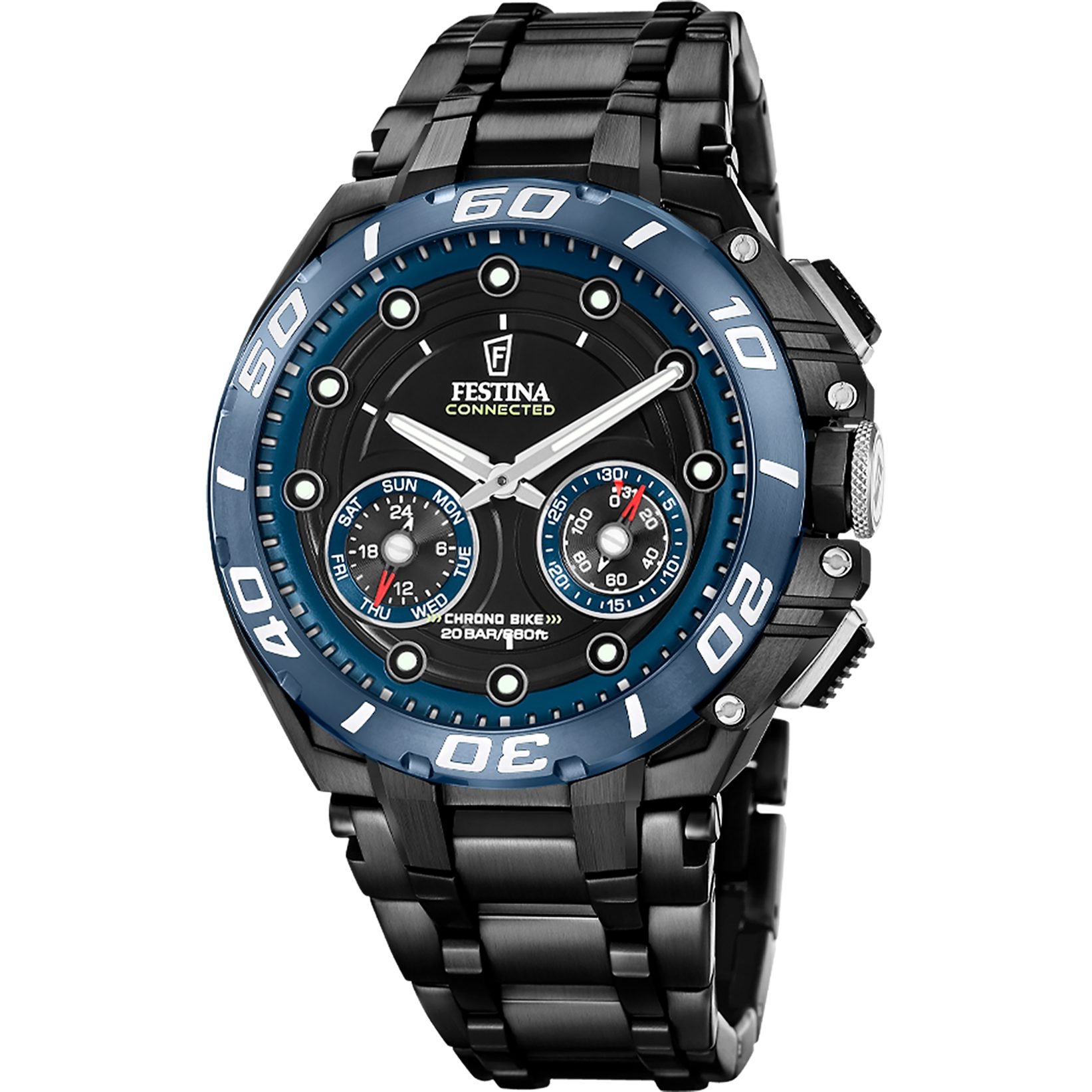 Festina Connected Smartwatch, Armbanduhr, Herrenuhr, Bluetooth, Kamera-Fernbedienung, Schrittzähler