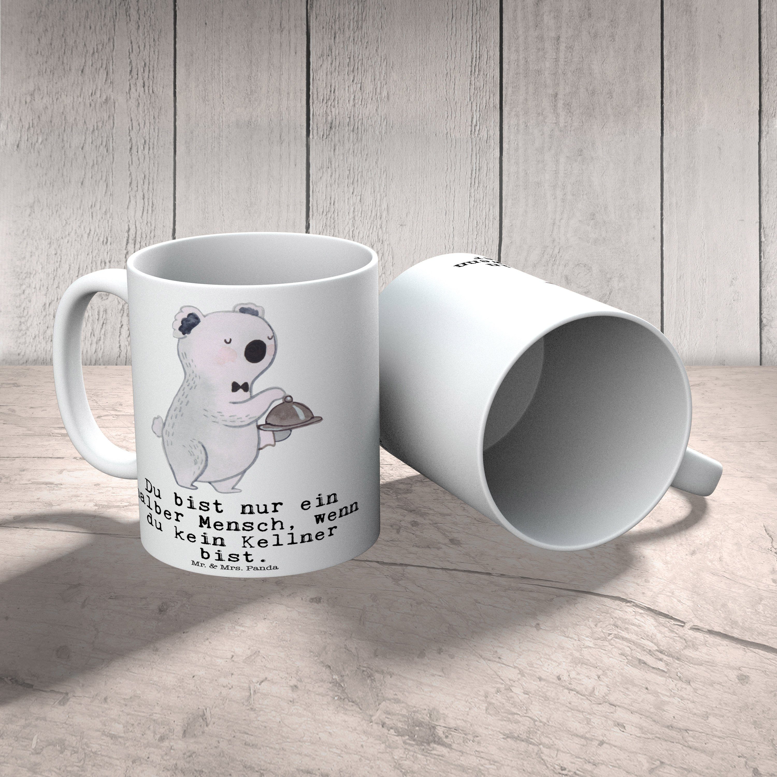 Tasse Weiß Geschenk, Keramik mit Panda Mr. Teebecher, Mrs. & - - Kellner Servicekr, Herz Kaffeetasse,