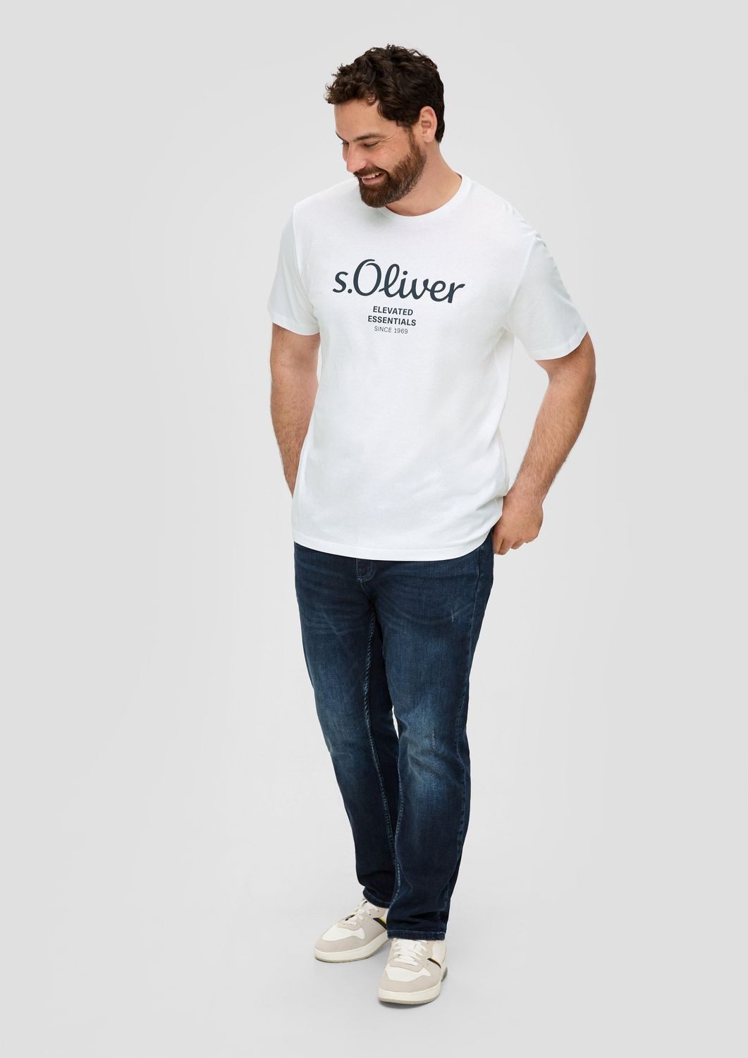 s.Oliver T-Shirt Big Size (2-tlg) Rundhals, kurzarm, Logo-Aufdruck günstig online kaufen