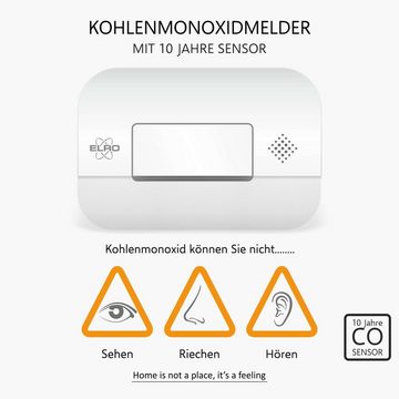 Elro FF040411 Rauchmelder (Brandschutz-Kit - 2x Rauchmelder - 1x COMelder - 1x Löschdecke)
