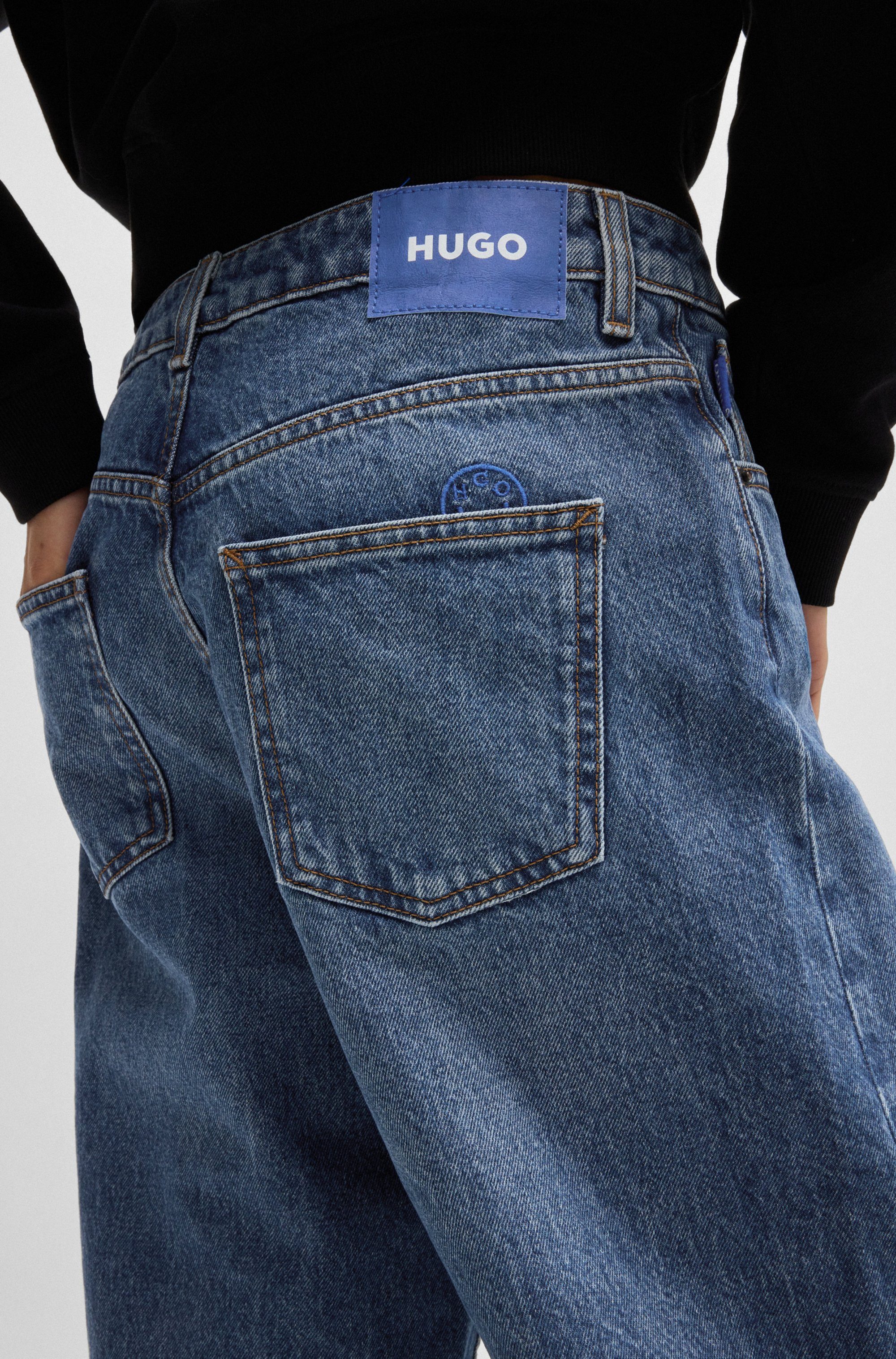 HUGO 5-Pocket-Jeans Leni Relaxed Fit mit niedriger Leibhöhe