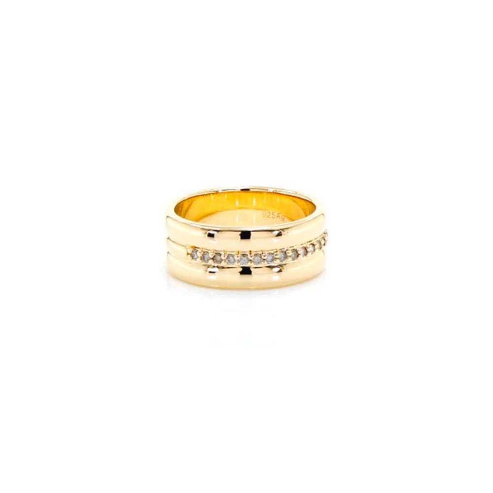 Cavill Diamantring Cavill 0,21 ct Schokoladen-Brillant Ring, Sterlingsilber vergoldet (1-tlg)