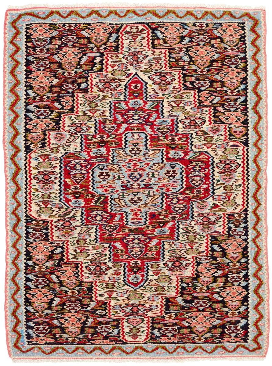 Senneh Orientteppich 80x105 / Nain Perserteppich, mm Orientteppich 4 Trading, Handgeknüpfter rechteckig, Kelim Höhe: