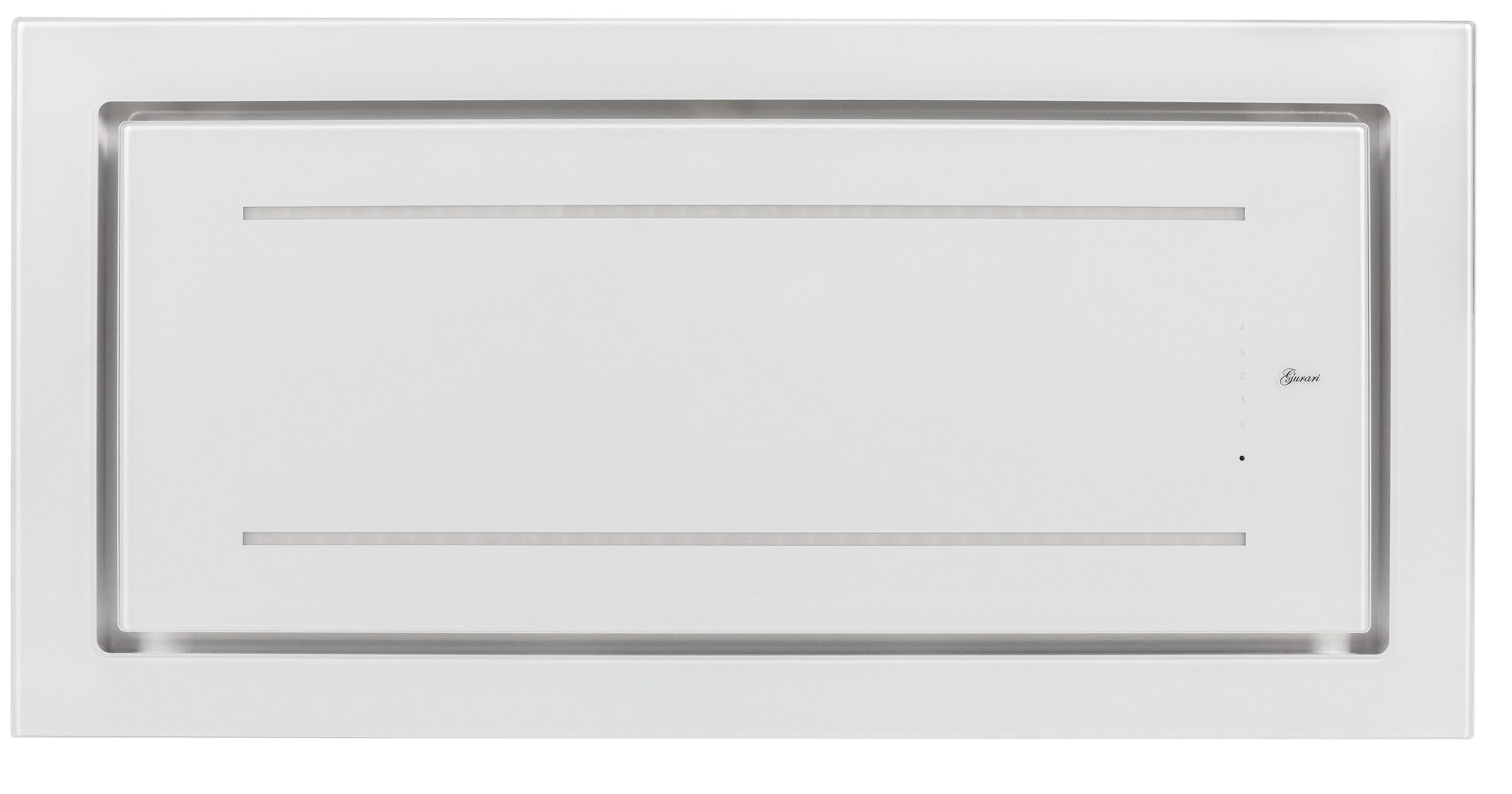 GURARI Deckenhaube GCH С 341 120 WH PRIME Dunstabzugshaube 120 cm Touch Control GCH С 341 120 WH PRIME Dunstabzugshaube 120 cm Touch Control, Exklusive Deckenhaube in Weiß/ Weiß Glas 1000m³/ h