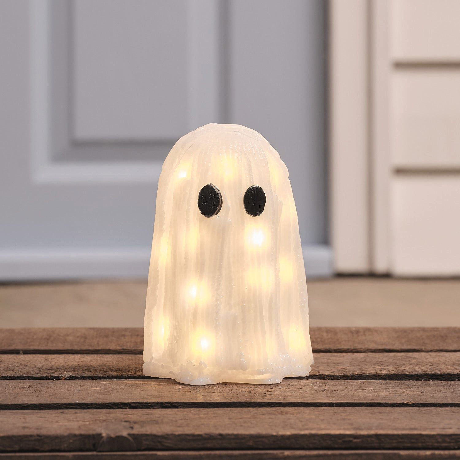 Lights4fun LED-Dekofigur LED Acryl Halloween Figur Geist
