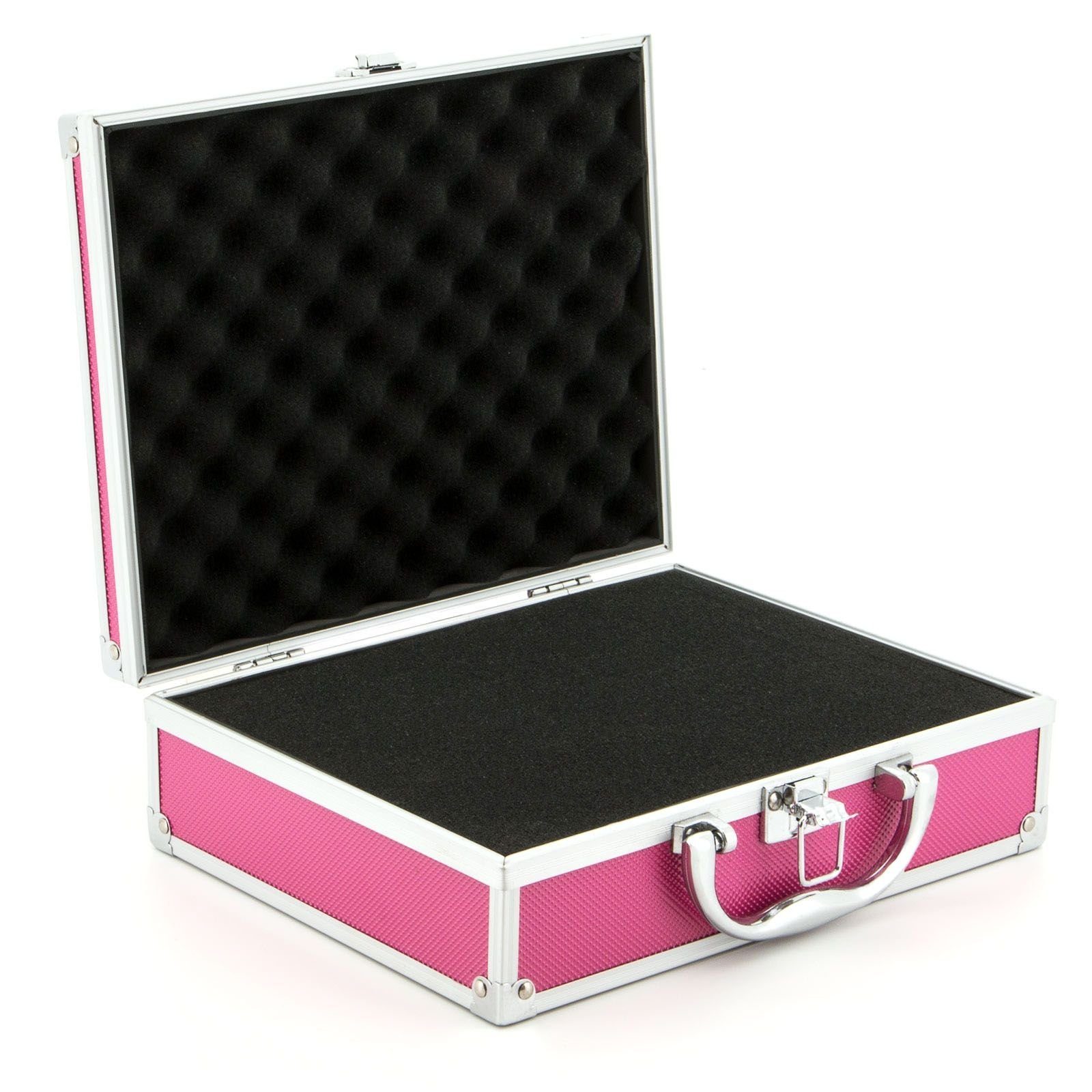 (LxBxH Pink Werkzeugkoffer ECI Koffer Schaumstoffeinlage Farben verschiedene Box Aluminium mit Tools