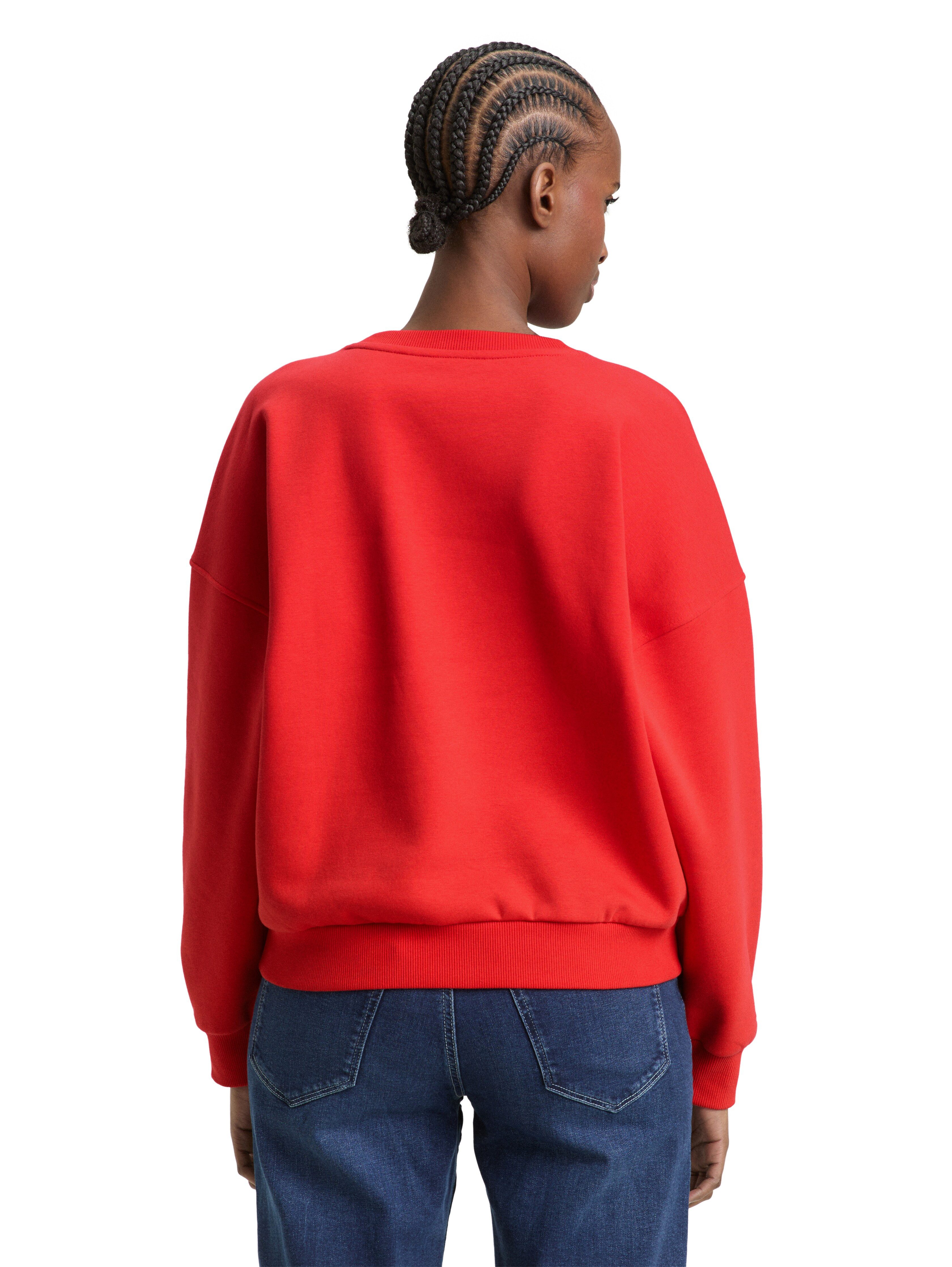 TOM TAILOR Denim Sweatshirt Rundhals, bequeme Passform, bedruckt günstig online kaufen