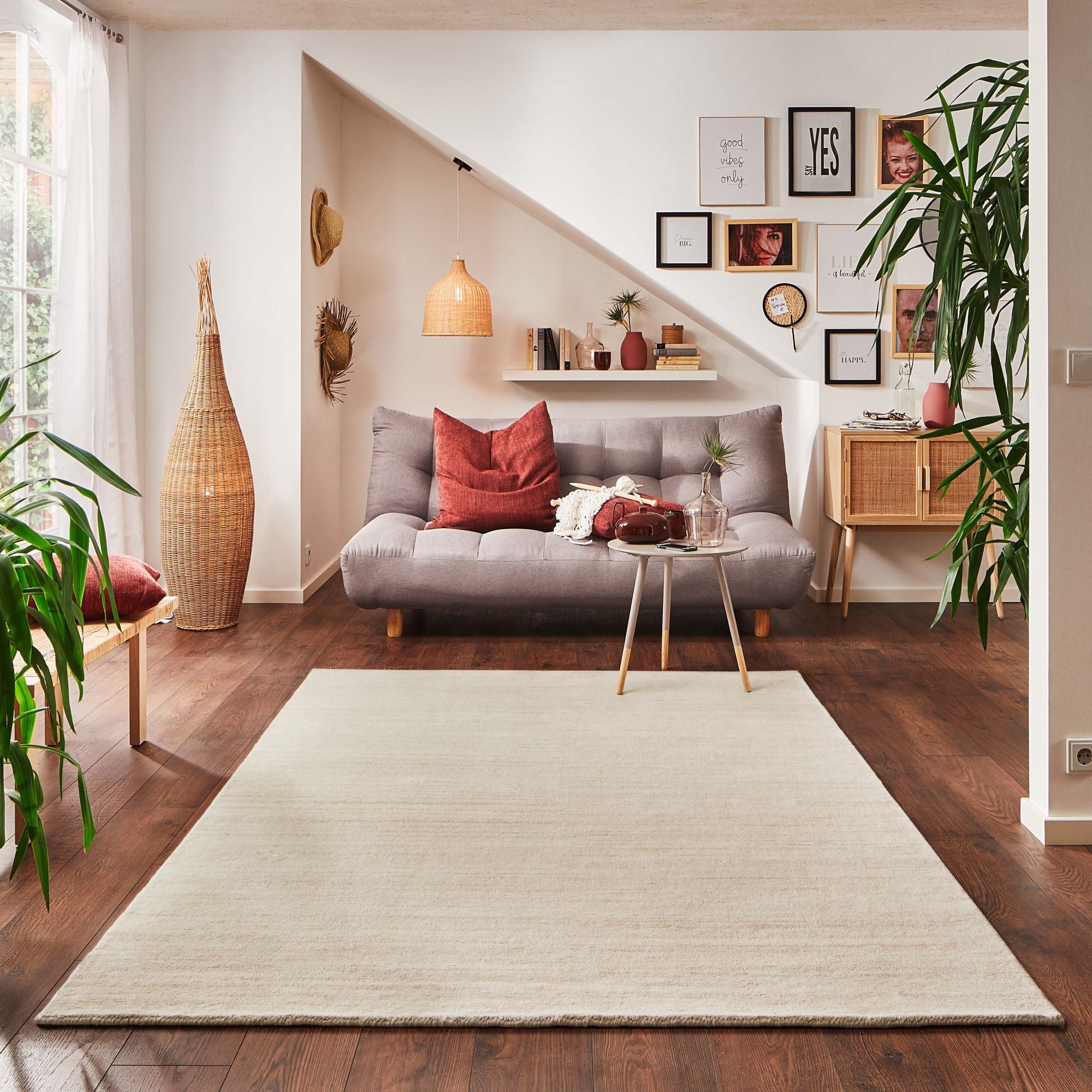 Steffensmeier Wollteppich Lori fein, Rechteckig, Gabbeh Teppich, handgeknüp günstig online kaufen