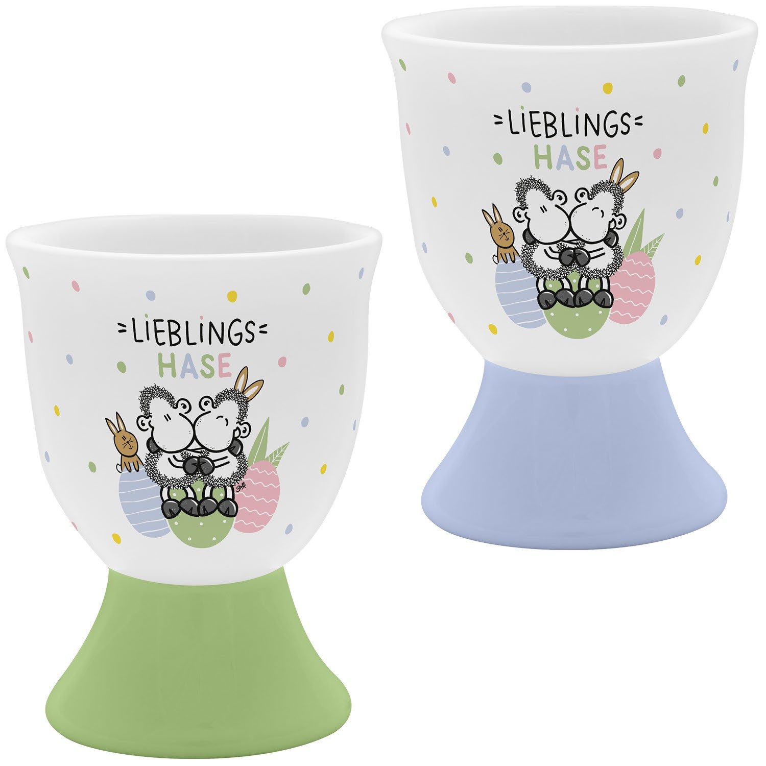 Sheepworld Eierbecher Eierbecher Set Porzellan Geschenk Ostern Sheepworld LIEBLINGSHASE
