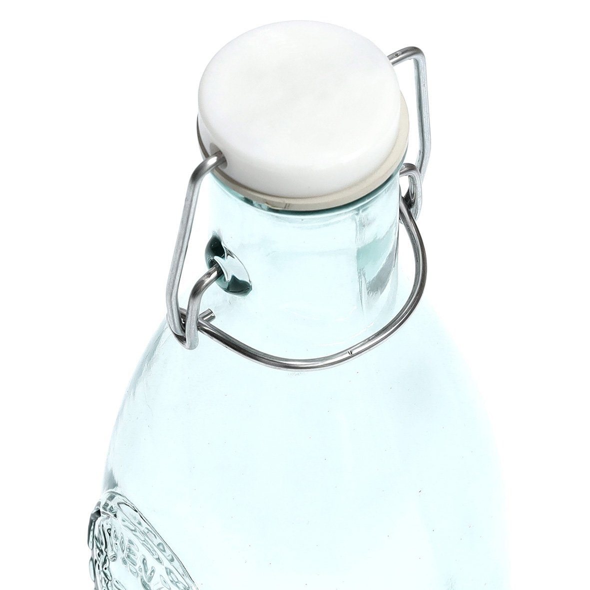 Wäschekorb m. Present 990 "Recycled" Bügelverschluss, ml Zeller Glasflasche