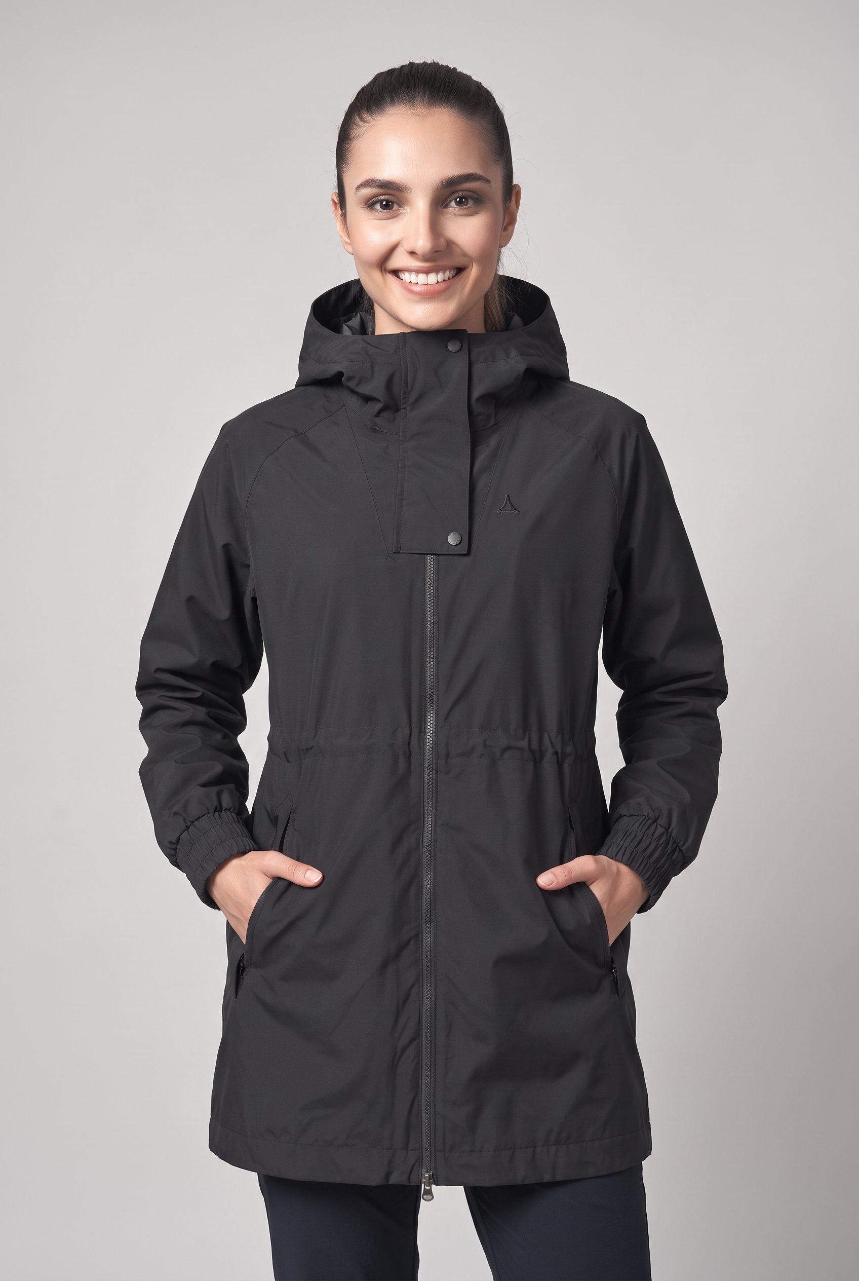 Schöffel Parka Parka Style Bohorok WMS Oversize-Passform mit Raglanärmeln, Taillenzug