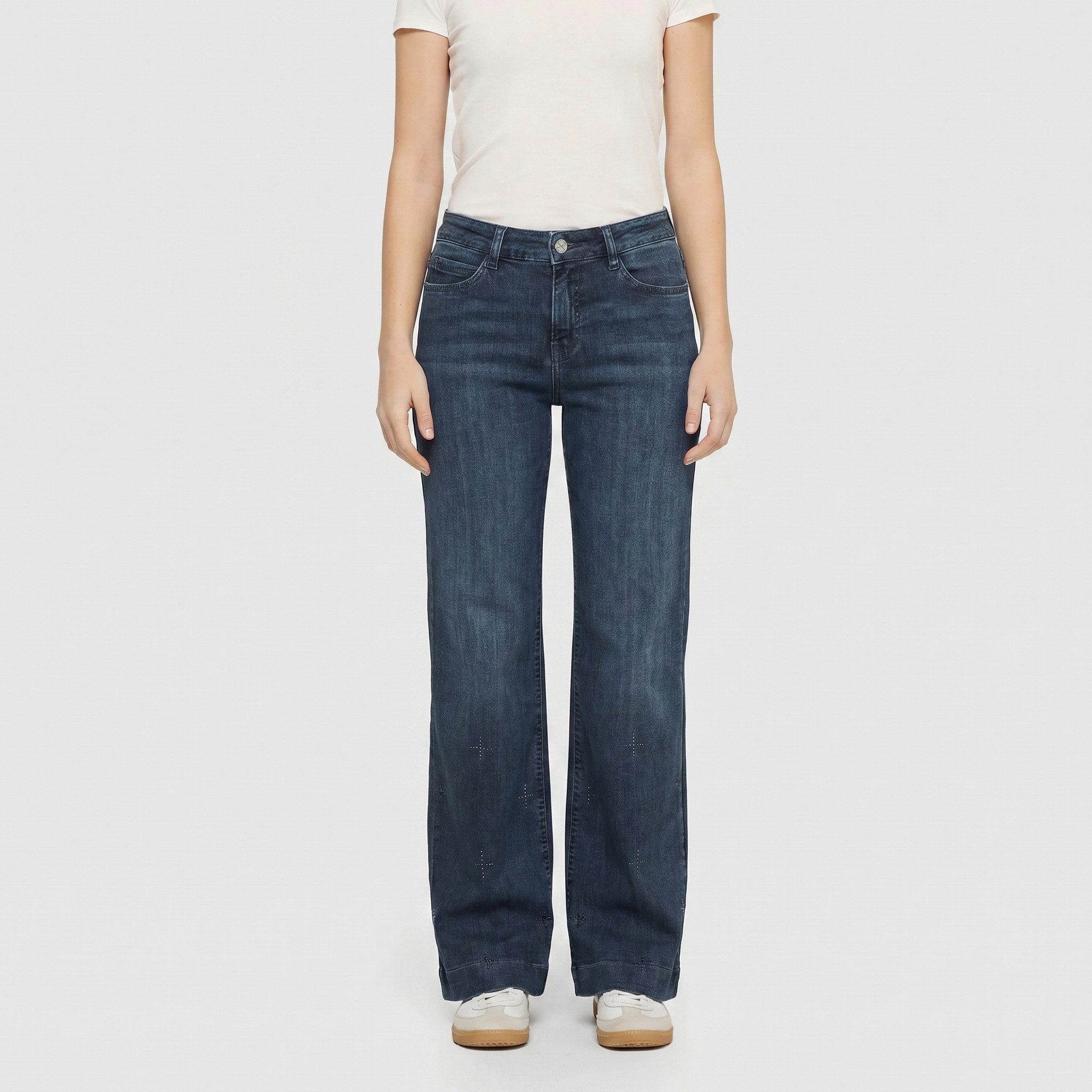 MAC Weite Jeans DREAM WIDE star Sehr elastischer Hyperstretch Denim mit figurformendem Effekt