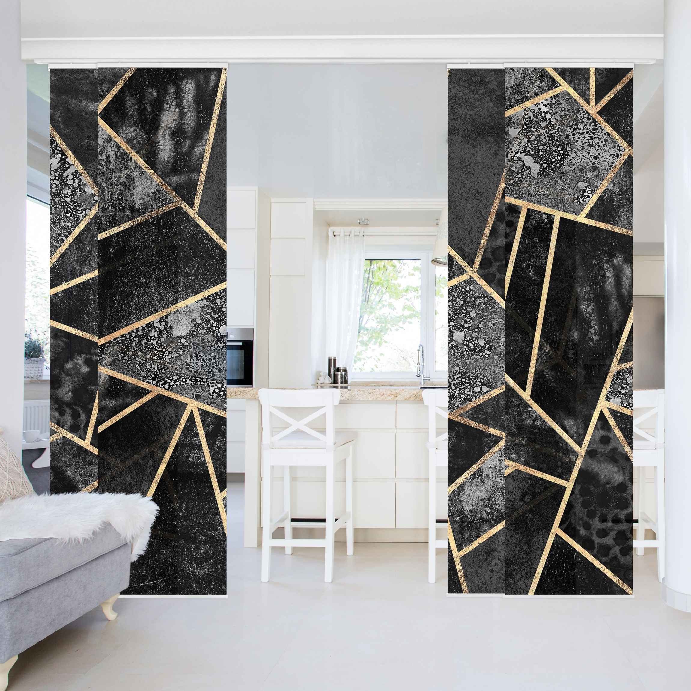 Bilderdepot24 Schiebegardine modern Flächenvorhang blickdicht Graue günstig online kaufen
