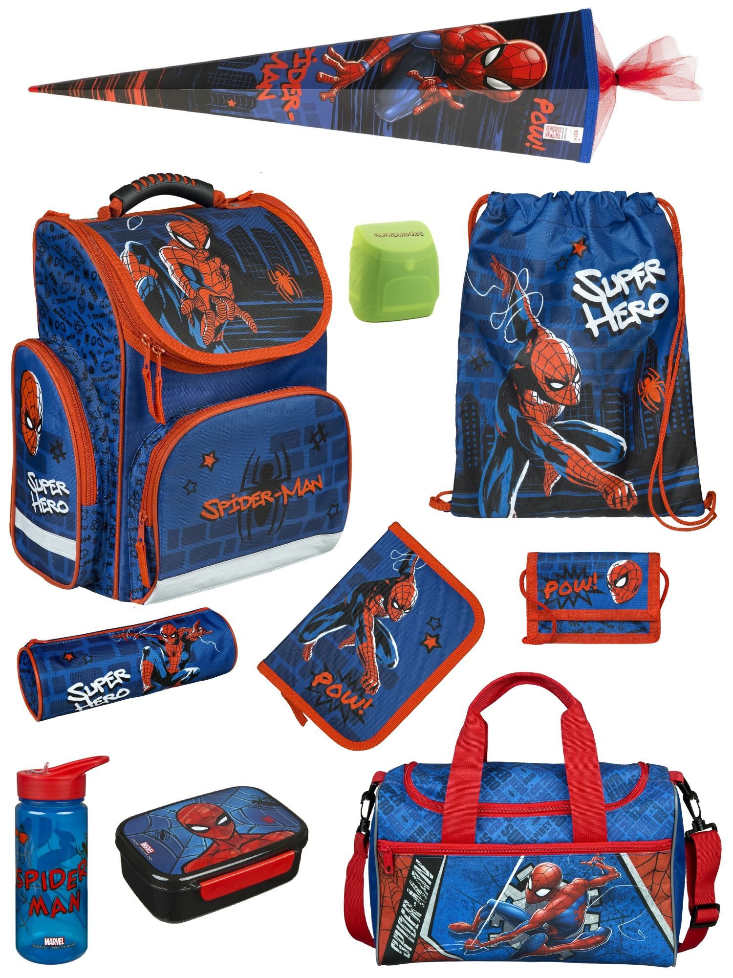 Schulranzen SPIDER-MAN Schultasche ab der 1. Klasse, Blau