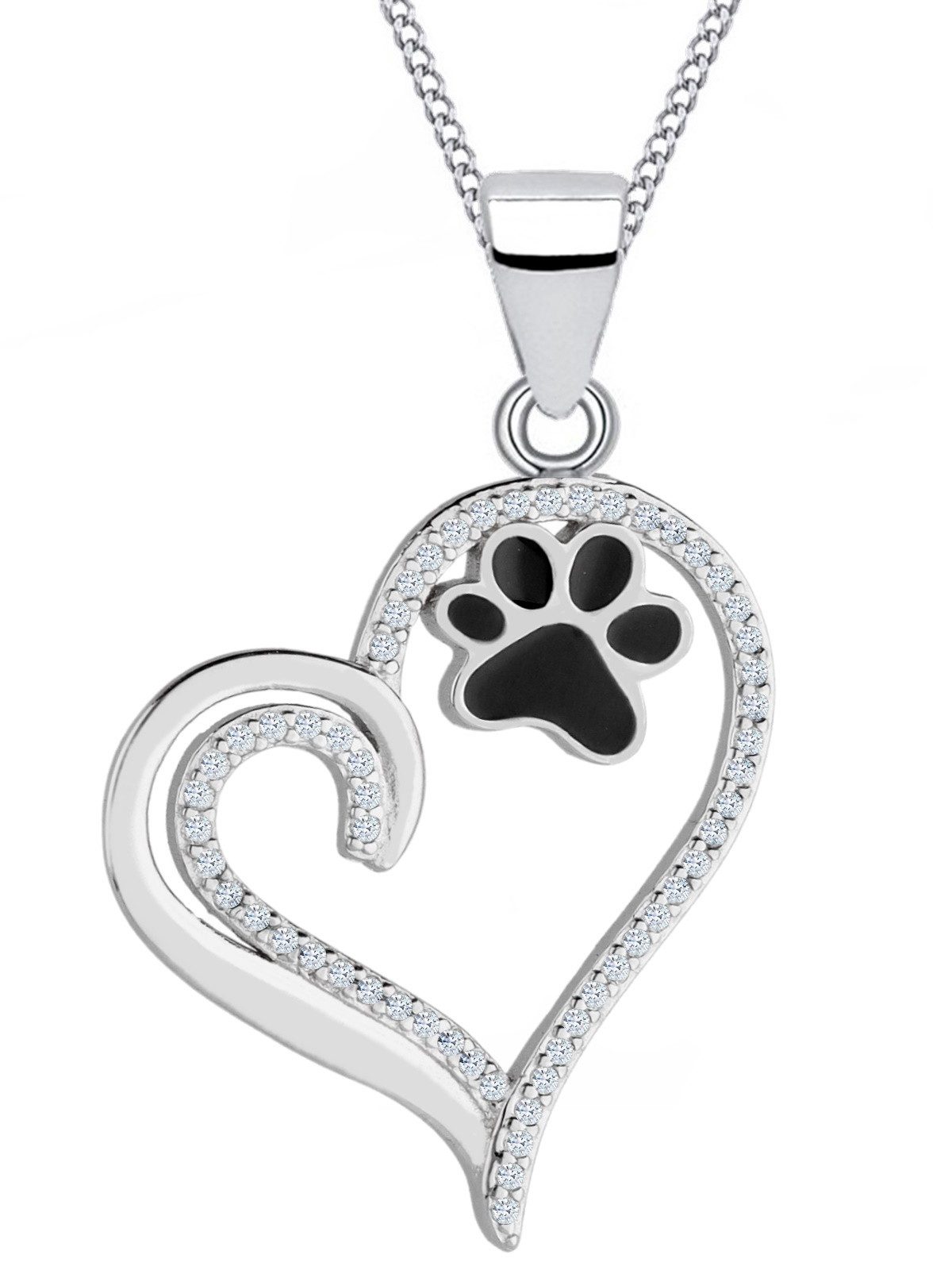 Goldene Hufeisen Kette mit Anhänger Halskette Damen Pfote Herz Anhänger Ket günstig online kaufen