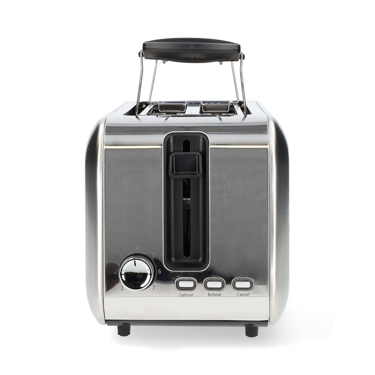 Nedis Toaster KABT400AL, freistehend, für Beton, Fliesen, Mauerwerk, Mörtel, Putz, 1450 W, Lange Schlitze, Bräunungsstufen, Auftaufunktion für Frühstück zuhause