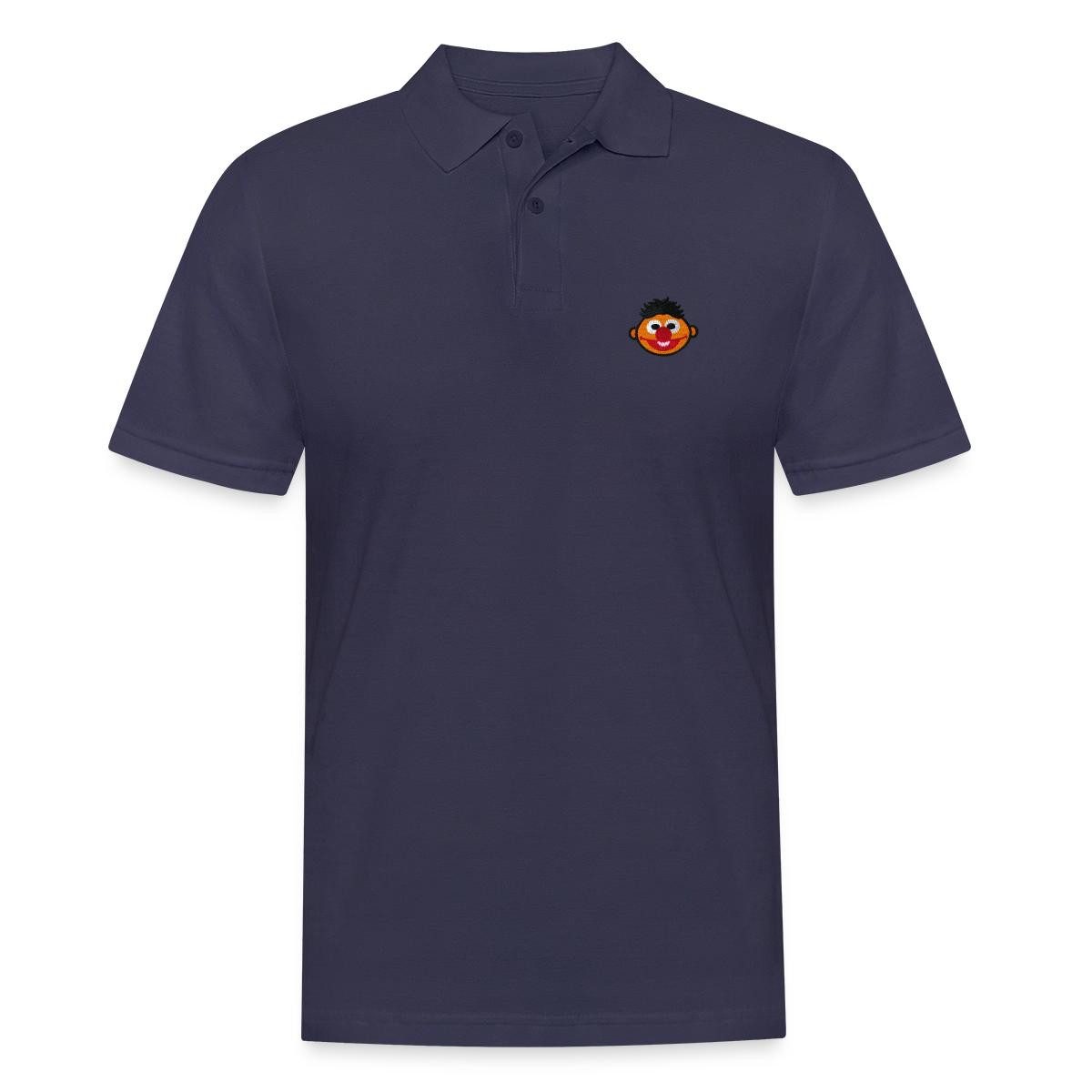 Spreadshirt Poloshirt Sesamstraße Ernie Als Stickmotiv Herren Poloshirt (1-tlg)
