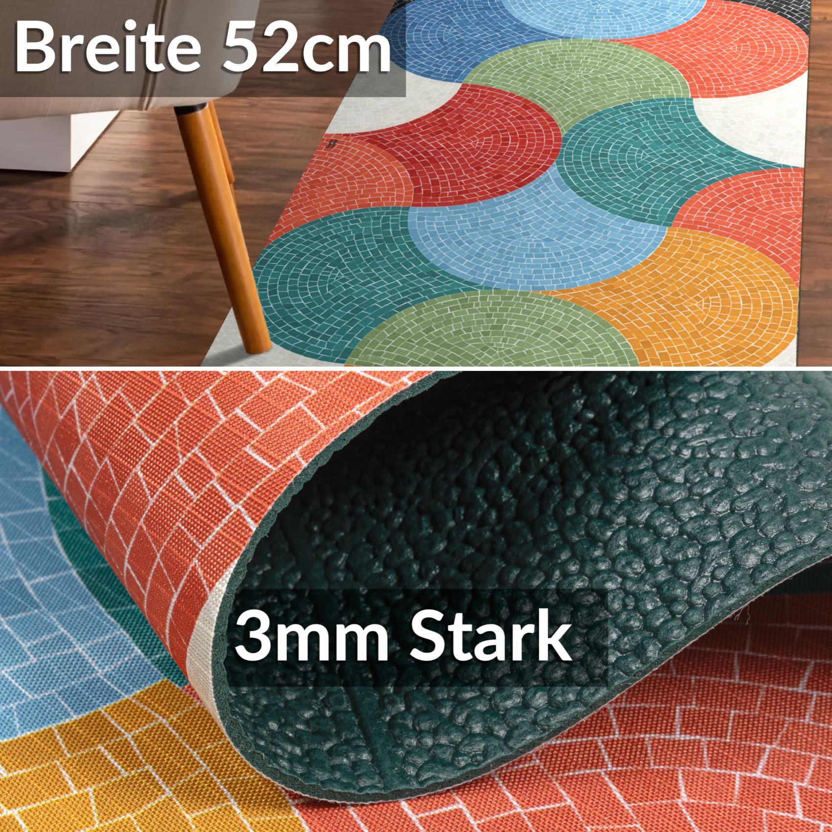 ANRO Küchenläufer RANNA pflegeleicht Teppichläufer Bodenmatte Flurläufer Kü günstig online kaufen