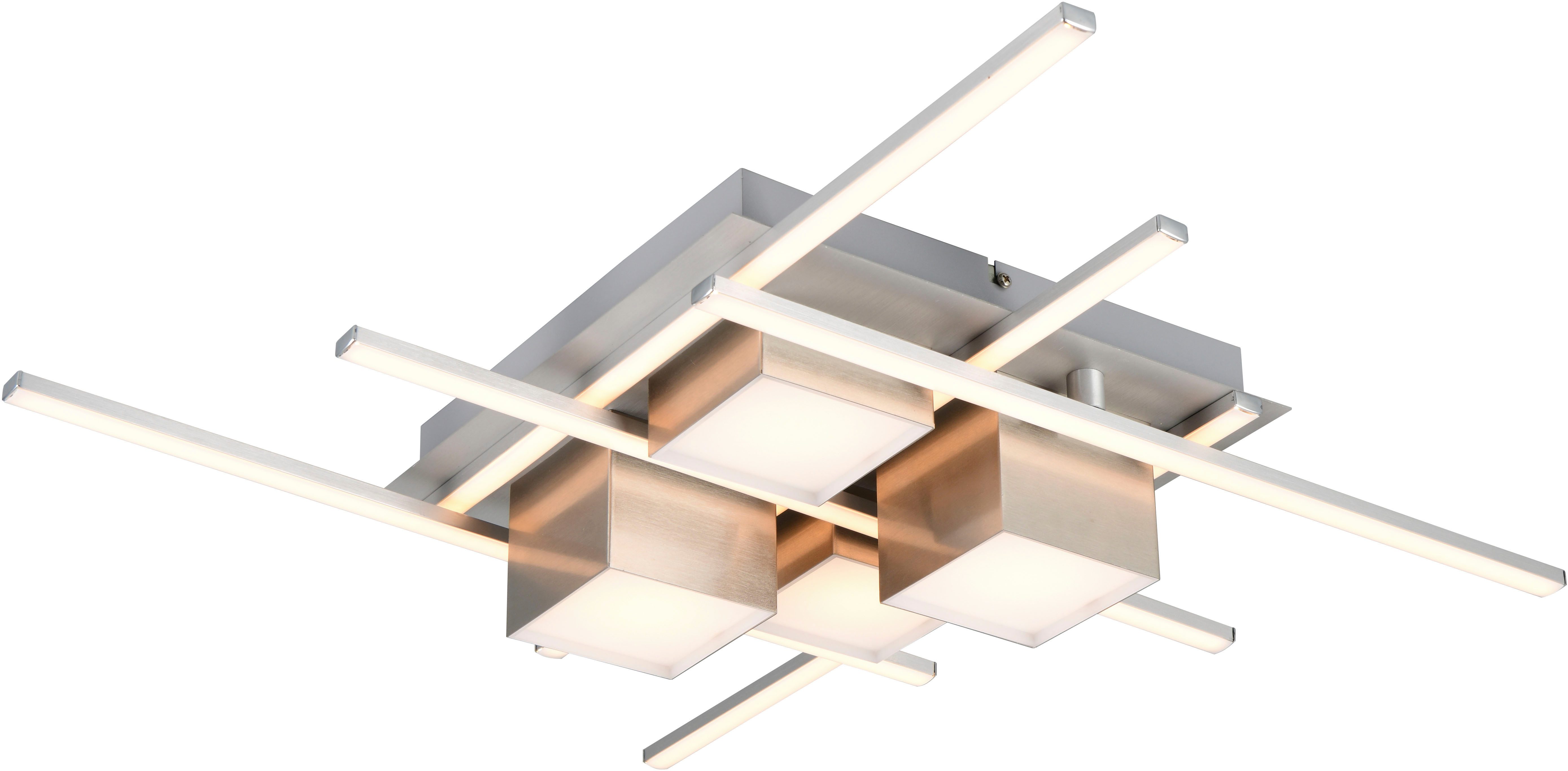 TRIO Leuchten LED Deckenleuchte ROGER, 35W LED 4050 Lm Lichtfarbe einstellbar 2700-6500K Fernbedienung, CCT - über Fernbedienung, Dimmfunktion, Memoryfunktion, Nachtlichtfunktion, mehrere Helligkeitsstufen, LED fest integriert, Farbwechsler, warmweiß - kaltweiß, Memoryfunktion, Nachtlicht, dimmbar per Fernbedienung oder Schalter