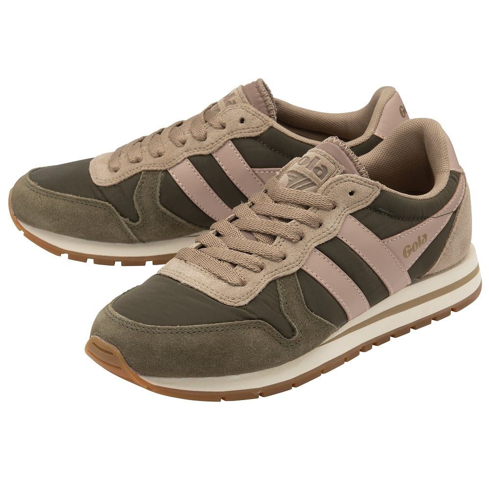 Gola Daytona Chute 2024 khakigrün/cappuccinobraun/korallenrosa Damen Кроссовки