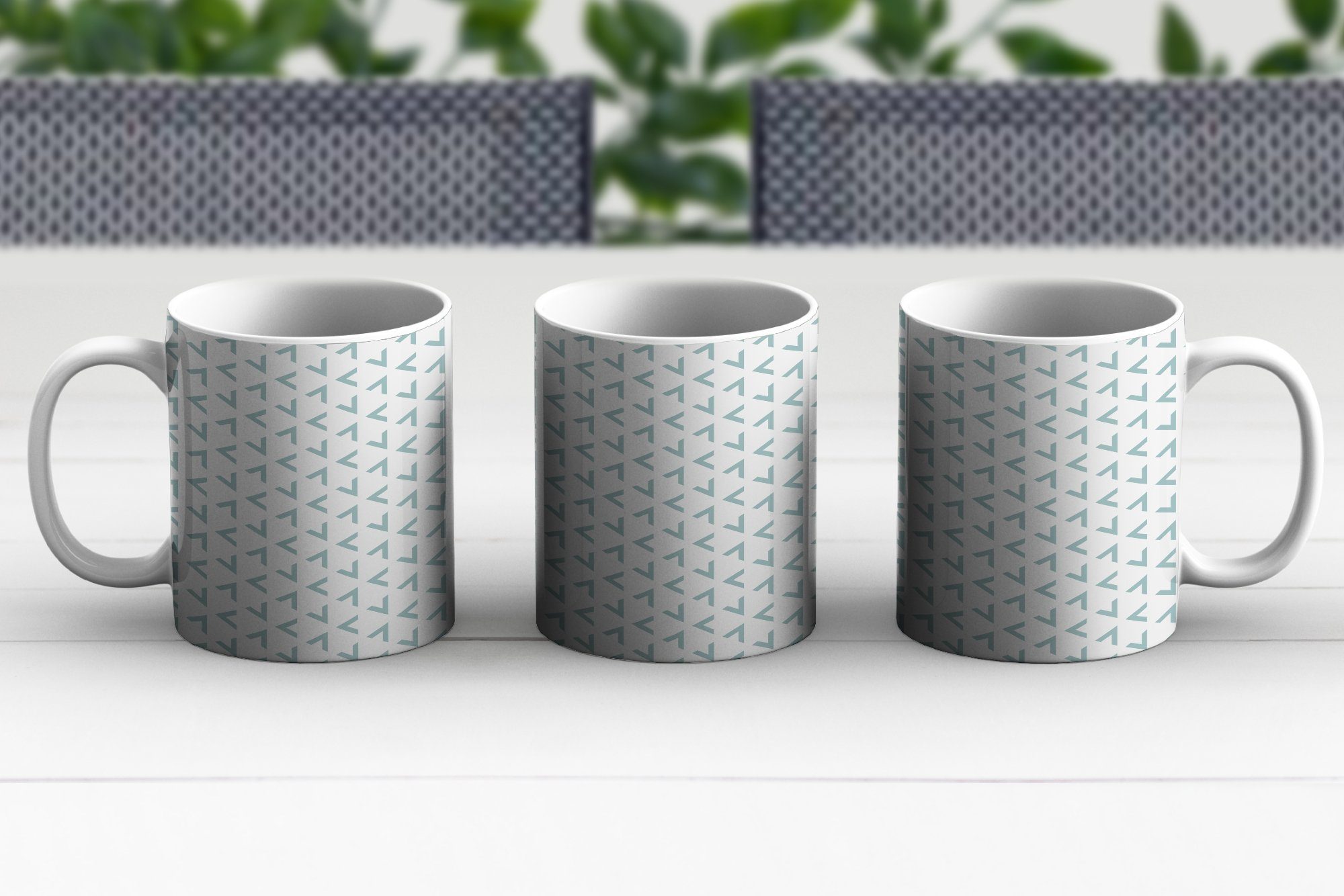 Geometrie - Muster Tasse Teetasse, Teetasse, - Abstrakt, Kaffeetassen, Keramik, Geschenk Becher, MuchoWow