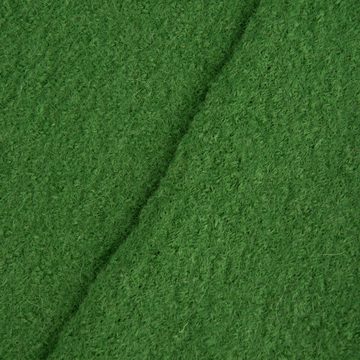 SCHÖNER LEBEN. Stoff Walkloden Mantelstoff Wollstoff aus reiner Schurwolle grün 1,46m, atmungsaktiv