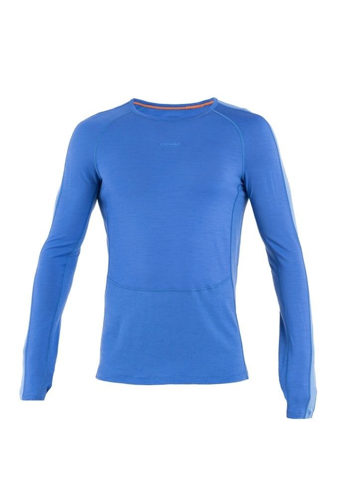 Icebreaker Langarmshirt Unterwäsche 200 ZoneKnit Crewe (Merinowolle, enganliegend) blau Herren