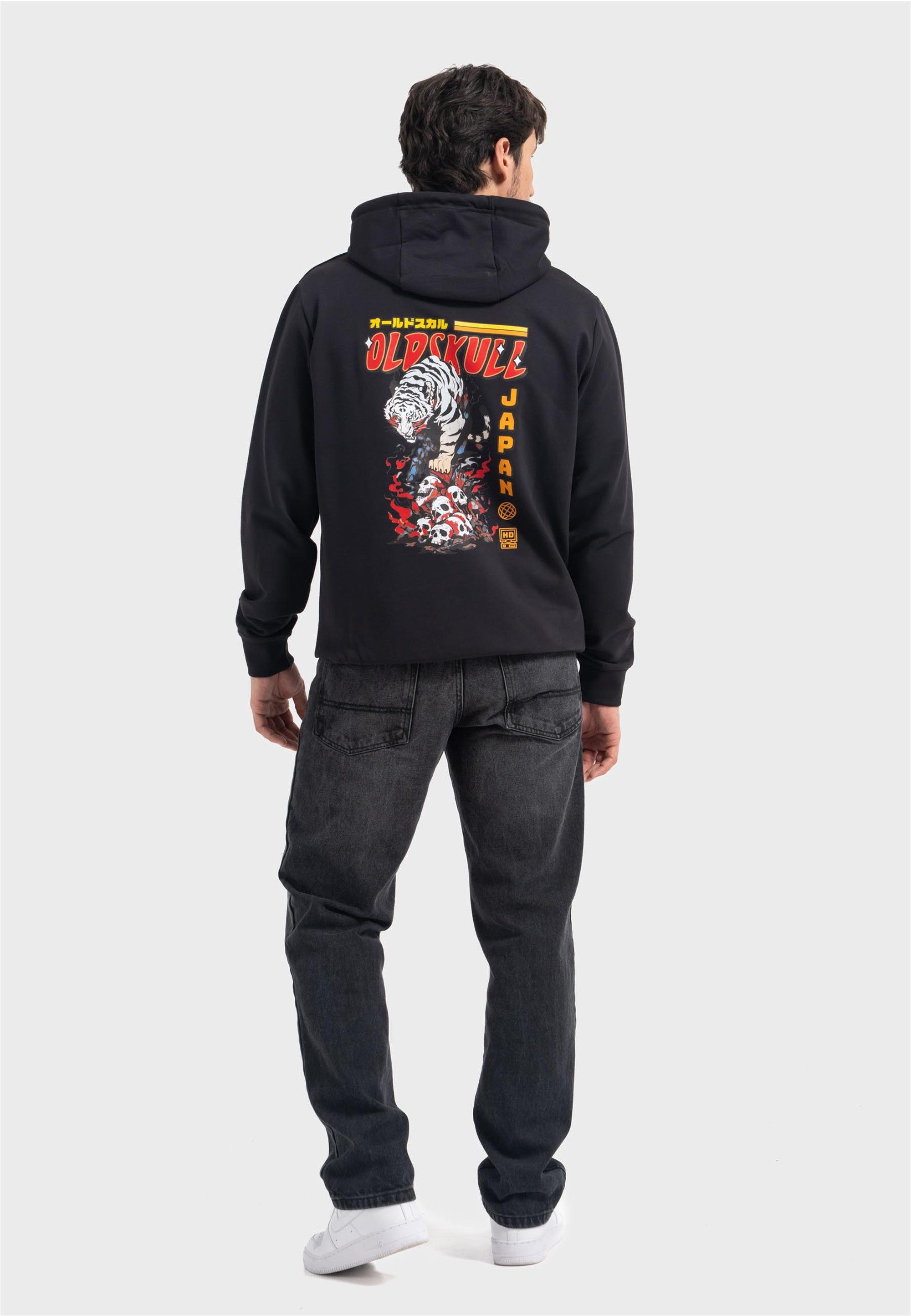 Oldskull Kapuzensweatshirt Xtreme Tattoo Tiger Skull günstig online kaufen