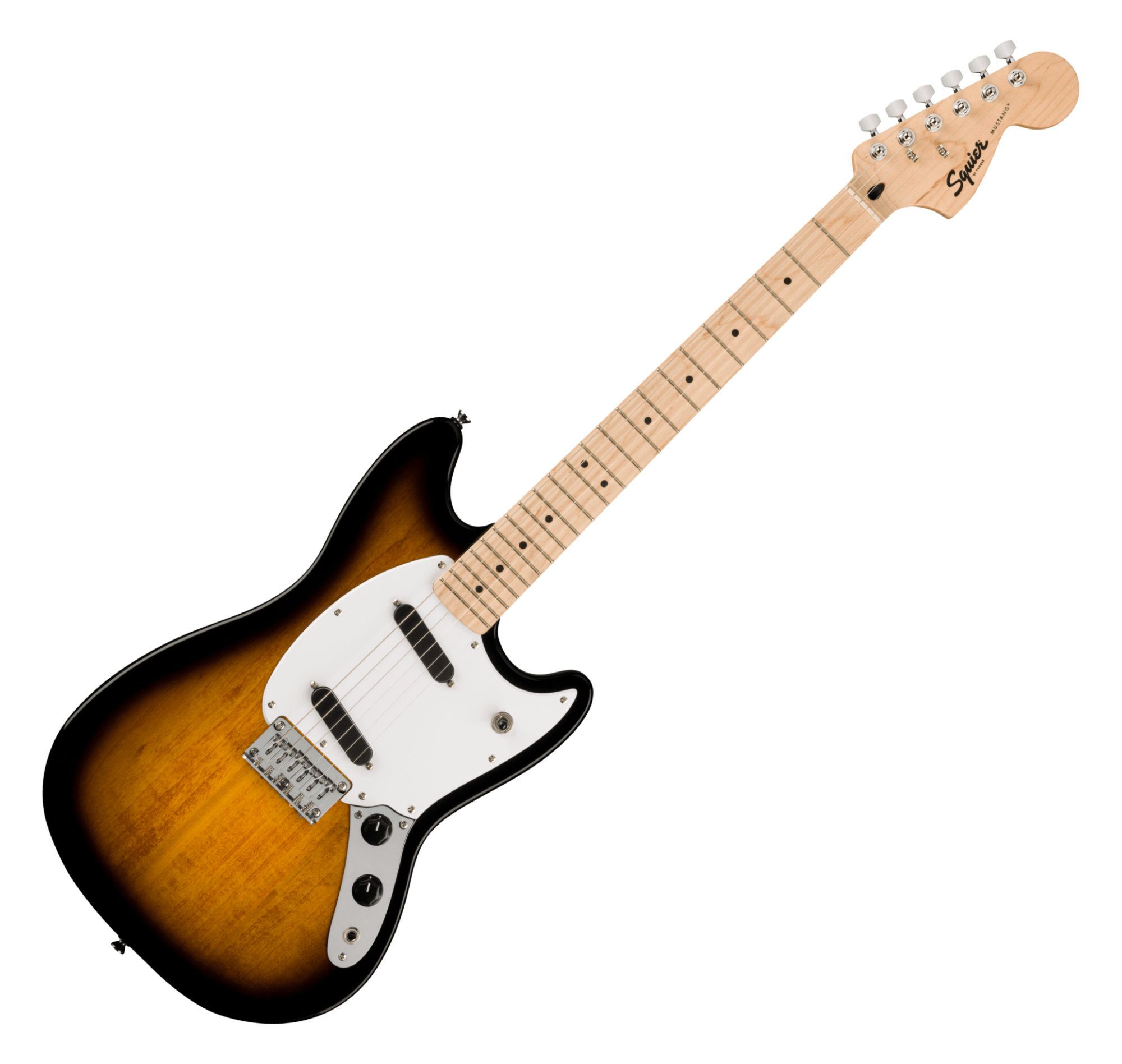 Squier E-Gitarre Sonic Mustang 2-Color Sunburst, Mustang, Shortscale