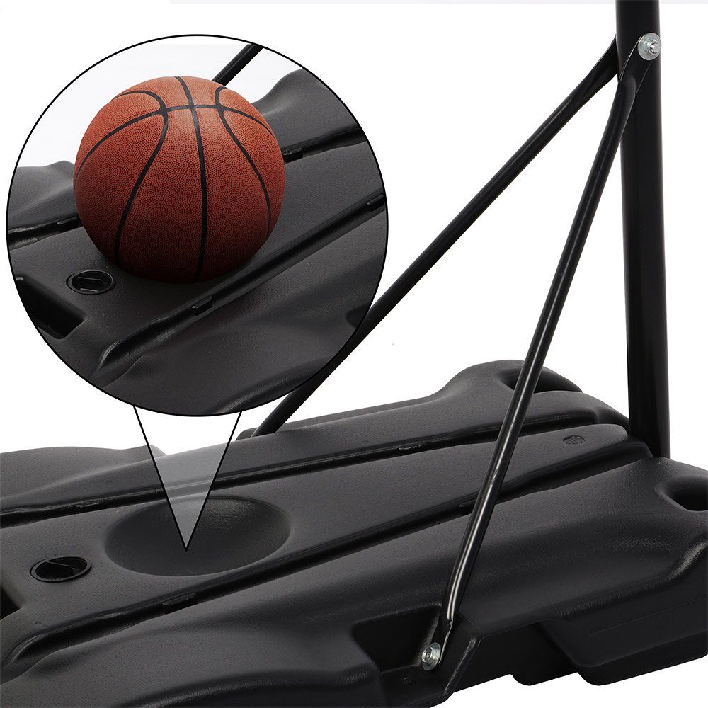 Basketballkorb mit Ständer Yaheetech Tragbar Schwarz Basketballständer, Korbanlage