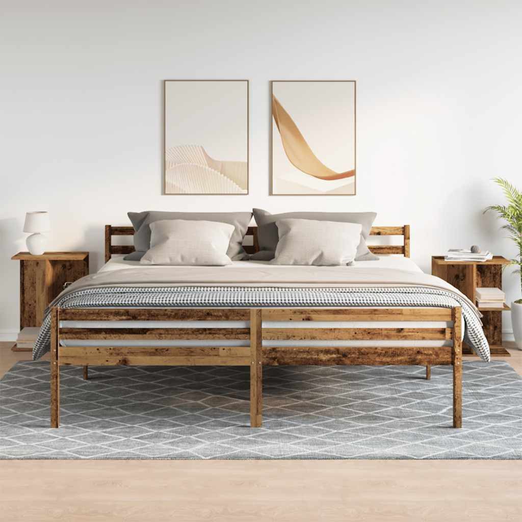 vidaXL Nachttisch Nachttische 2 Stk. Altholz-Optik günstig online kaufen