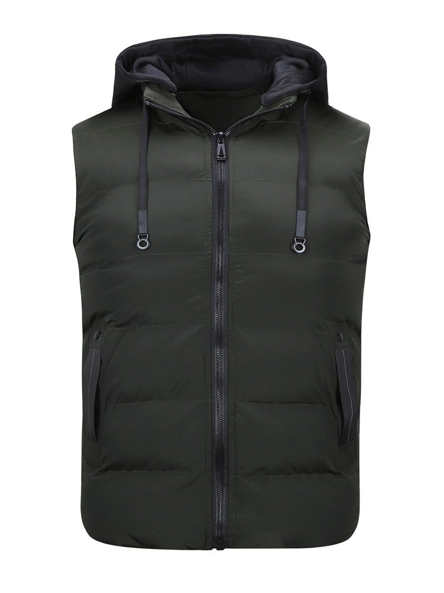 YOUTHUP Steppweste Herren winddichte Steppweste mit Kapuze günstig online kaufen