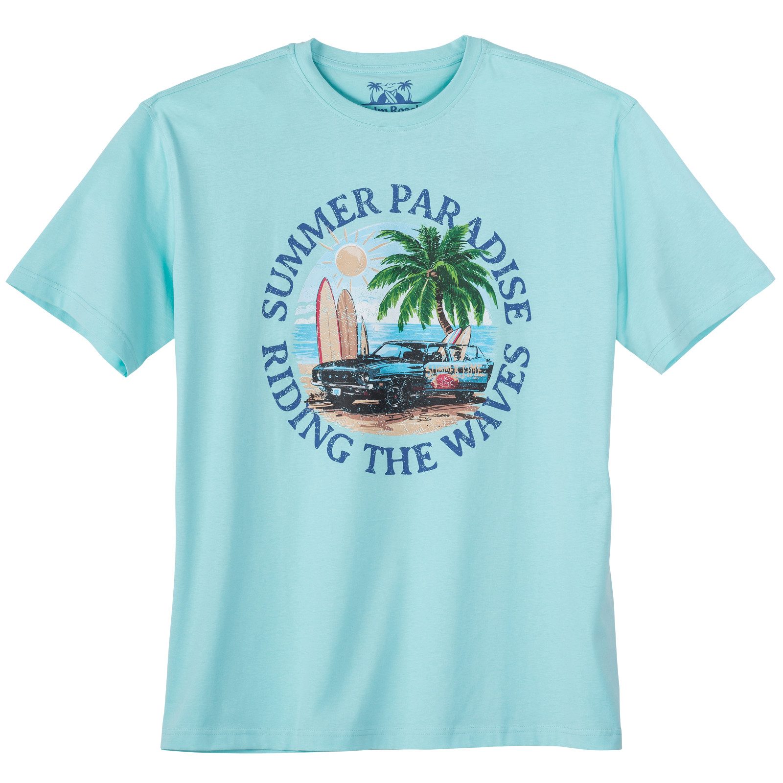 Calm Beach Print-Shirt Calm Beach XXL T-Shirt helltürkis Summer Paradise günstig online kaufen