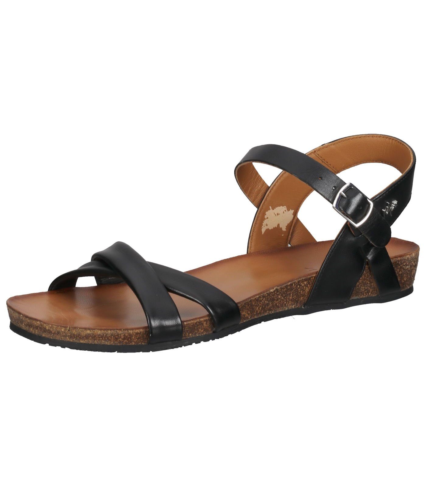 Mexx Sandalen Leder Riemchensandalette Schwarz