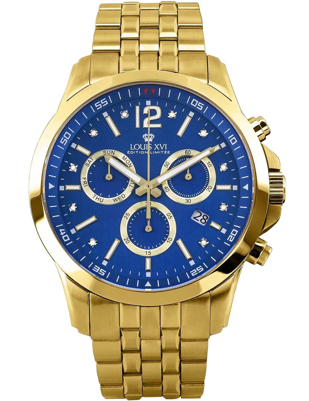 LOUIS XVI Quarzuhr Louis XVI LXVI3501 Herrenuhr Athos Le Grand 2.0 Diamond 48mm 10ATM Louis XVI LXVI3501 Herrenuhr Athos Le Grand 2.0 Diamond 48mm 10ATM