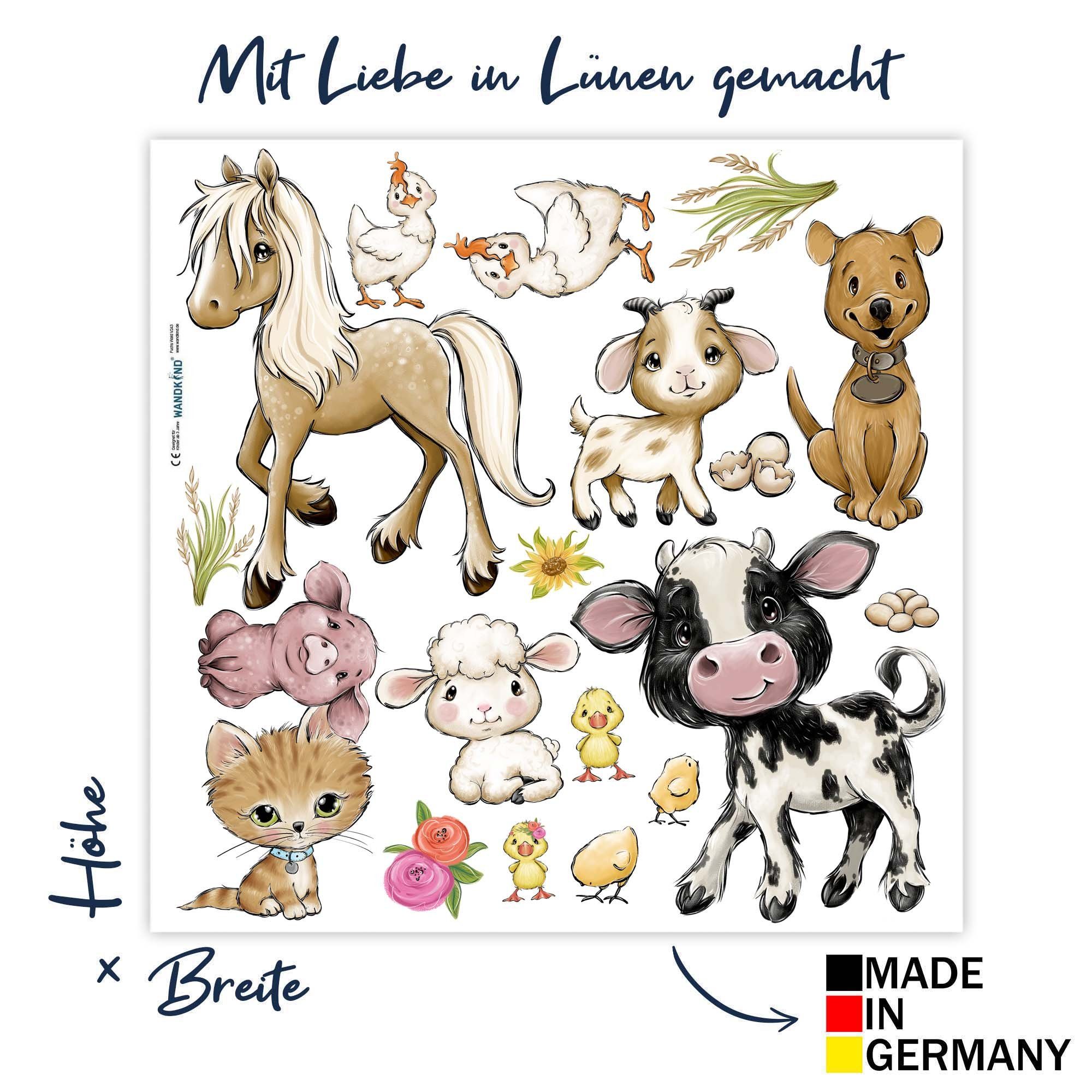 WANDKIND Wandtattoo Bauernhof Set V360, wieder ablösbar