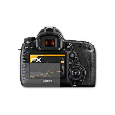 atFoliX Schutzfolie für Canon EOS 5D Mark IV, (3 Folien), Entspiegelnd und stoßdämpfend