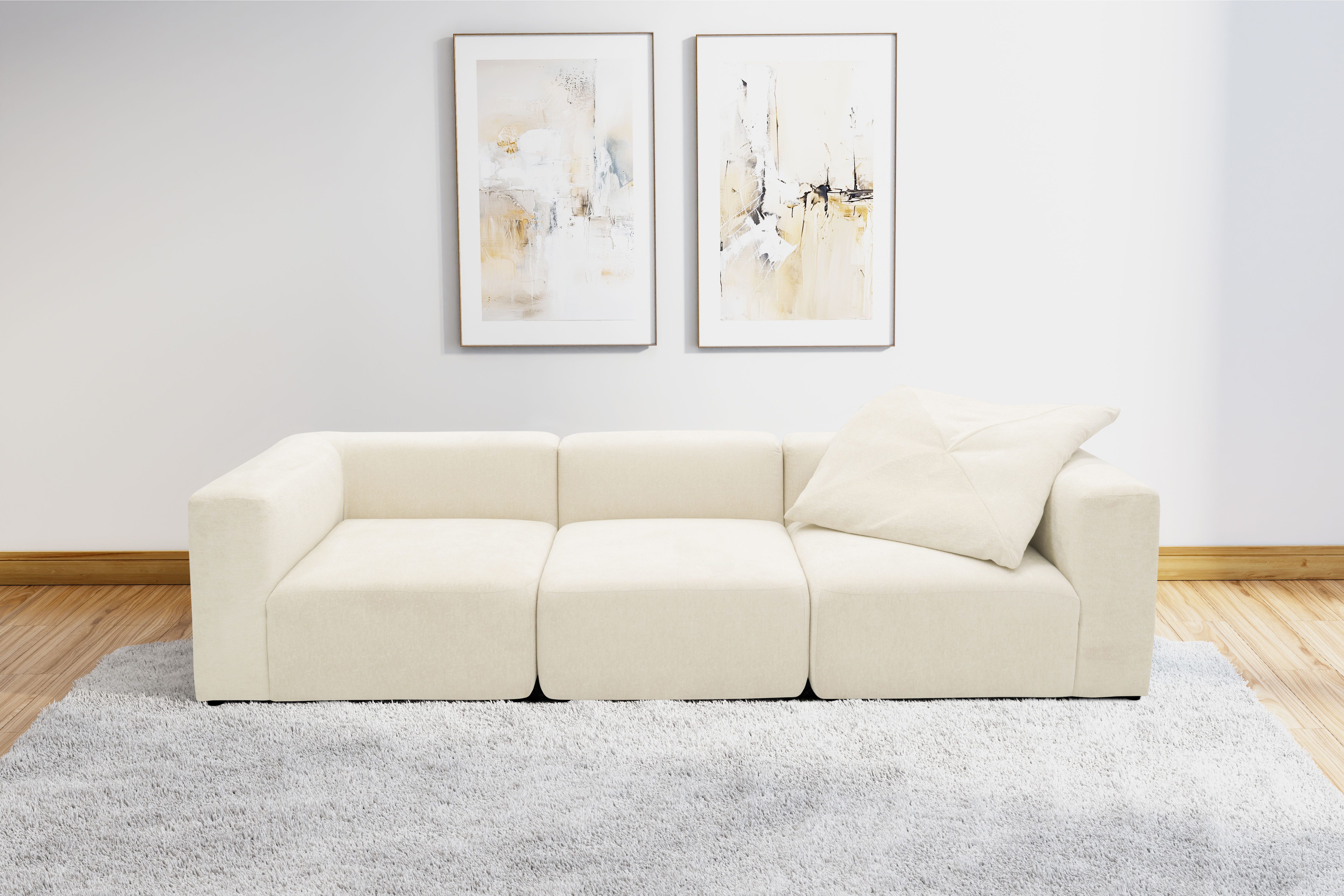 Home affaire 3-Sitzer Utvik bestehend aus 2 Eck- und 1 Mittelelement, einzelne Module für individuelle Zusammenstellung