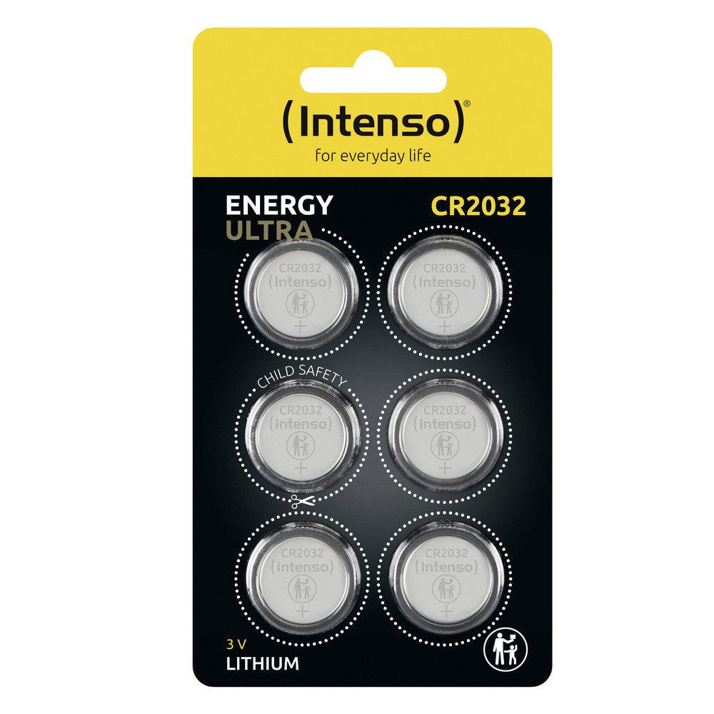 Intenso Intenso Knopfzelle CR2032 3 V 6 St. 220 mAh Lithium 7502436 Knopfzelle