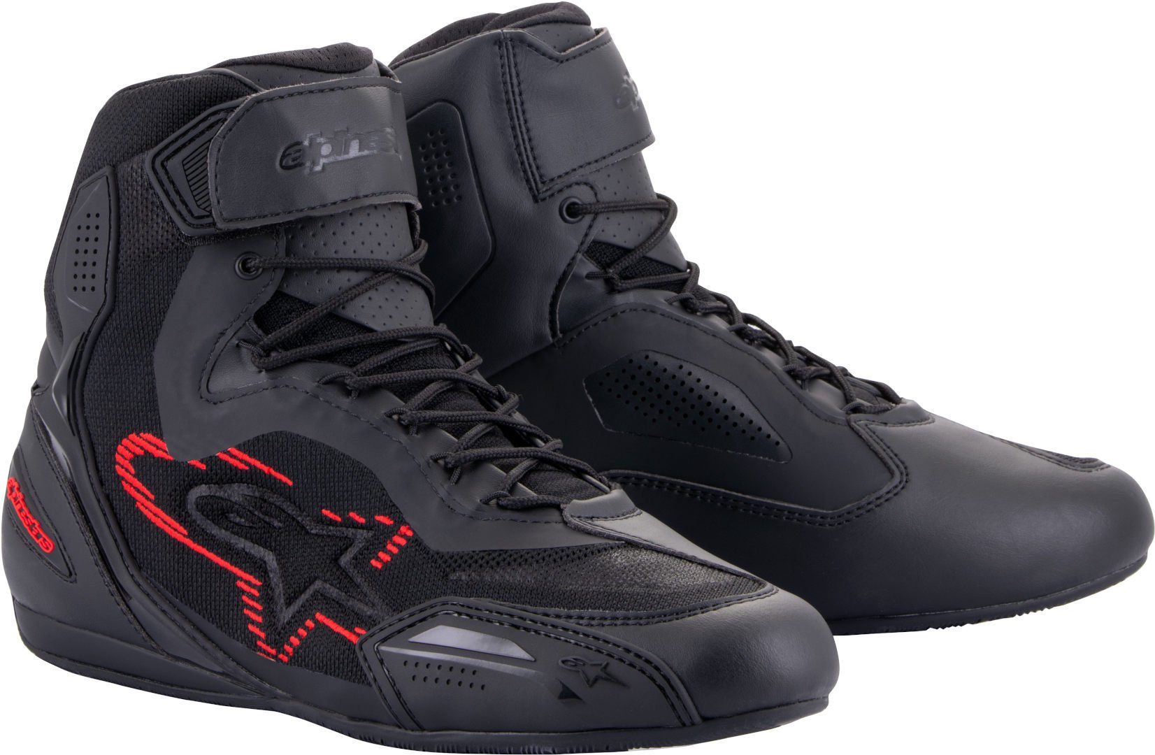 Alpinestars Faster 3 Rideknit Black/Grey/Red Motorradschuhe Motorradstiefel