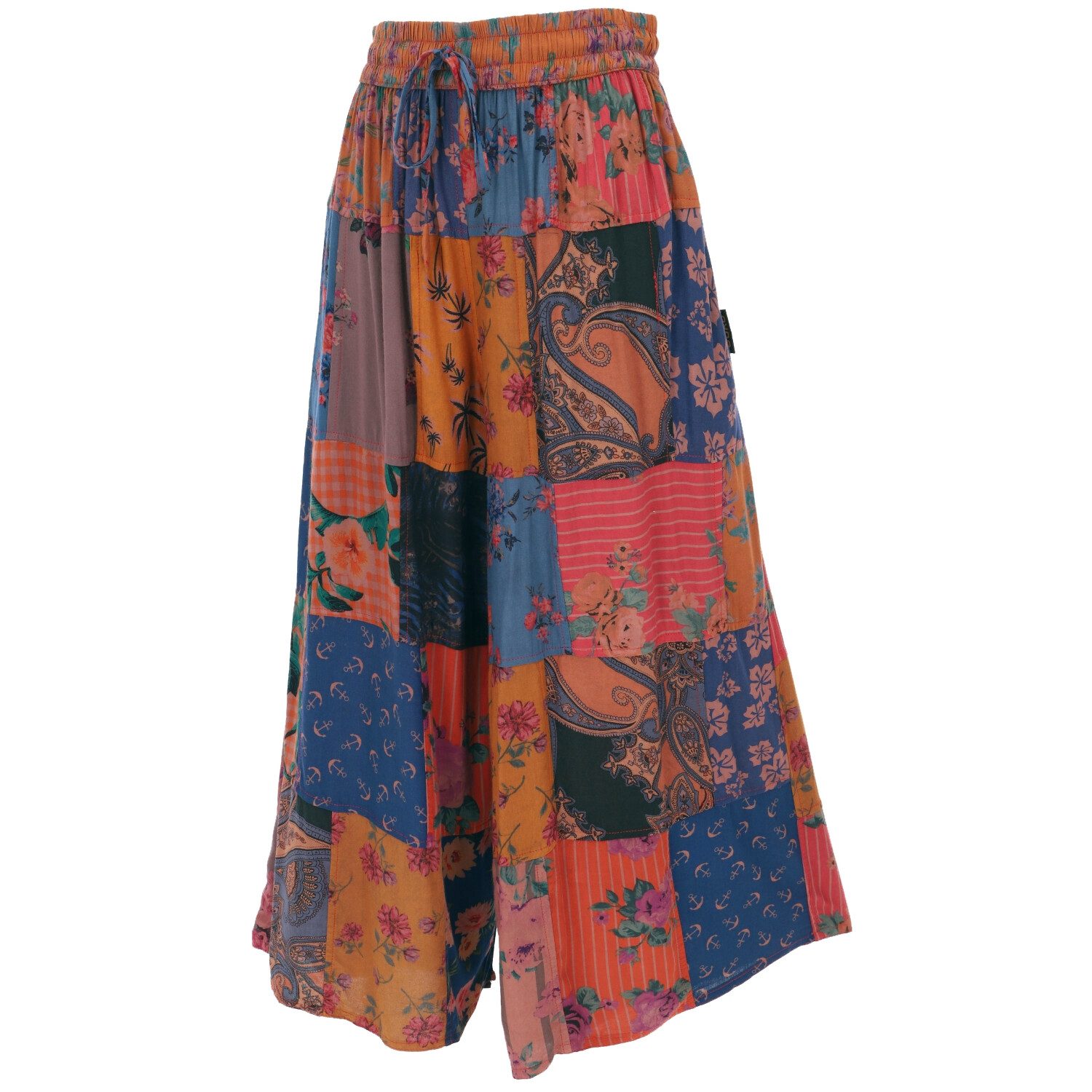 Guru-Shop Relaxhose Patchwork Hose, weite Boho Sommerhose - orange Boho günstig online kaufen