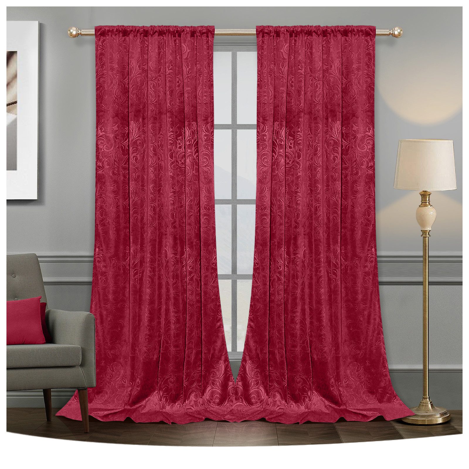 LMaxhome Verdunkelungsvorhang Zerkleinert Samt Velvet Verdickt günstig online kaufen